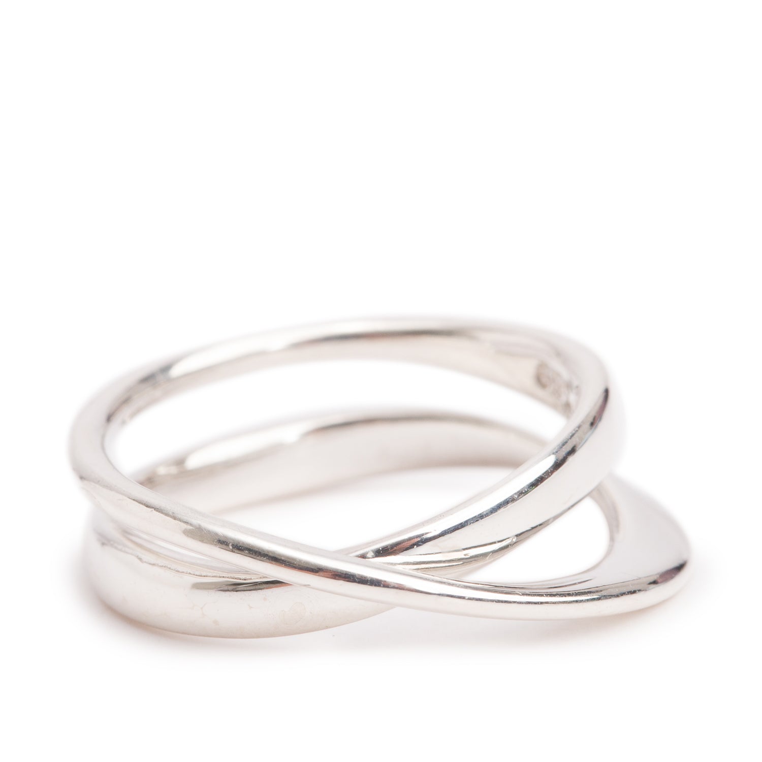 Georg Jensen Sterling Silver No. 369 Mobius Ring, Size 6.75 w/ Box