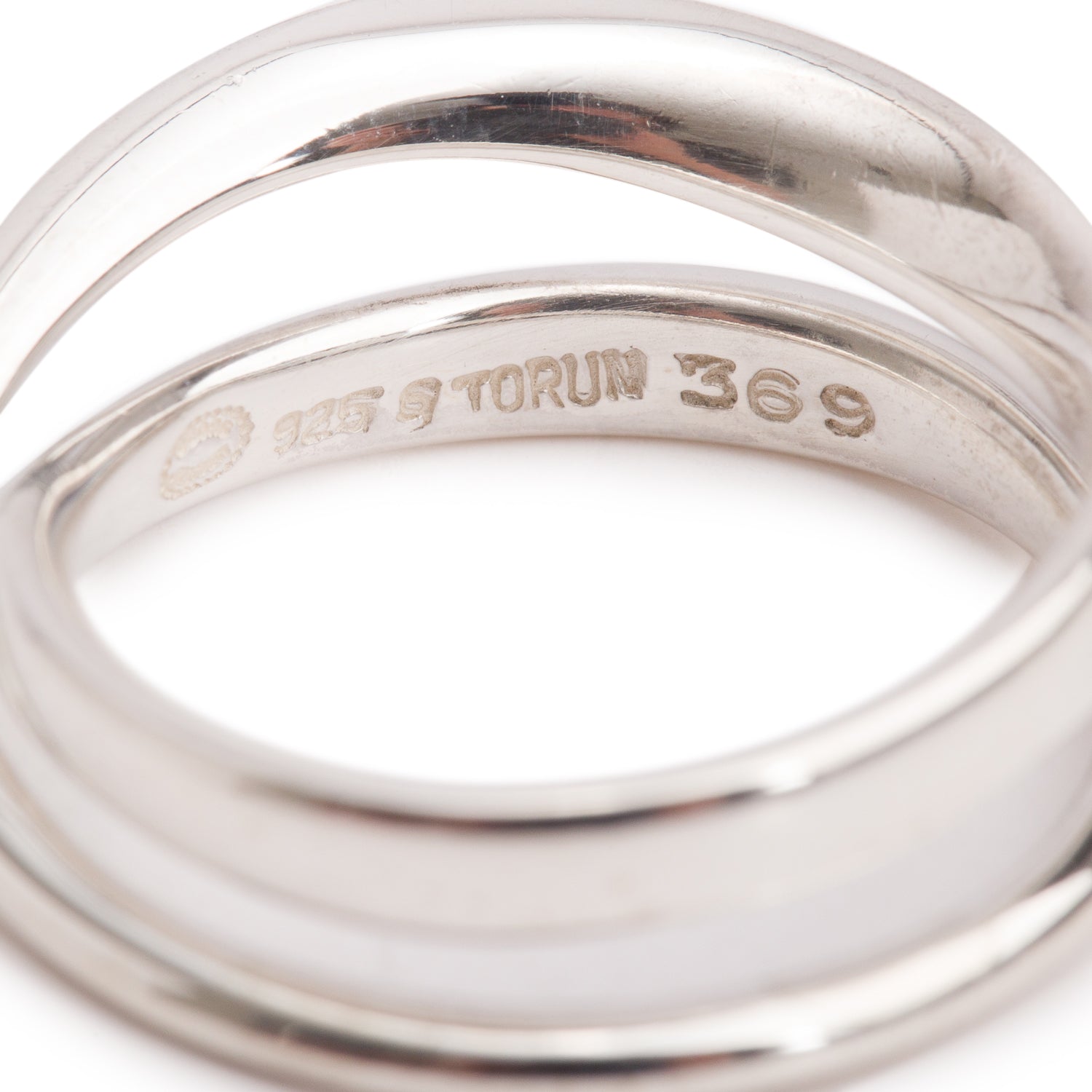 Georg Jensen Sterling Silver No. 369 Mobius Ring, Size 6.75 w/ Box