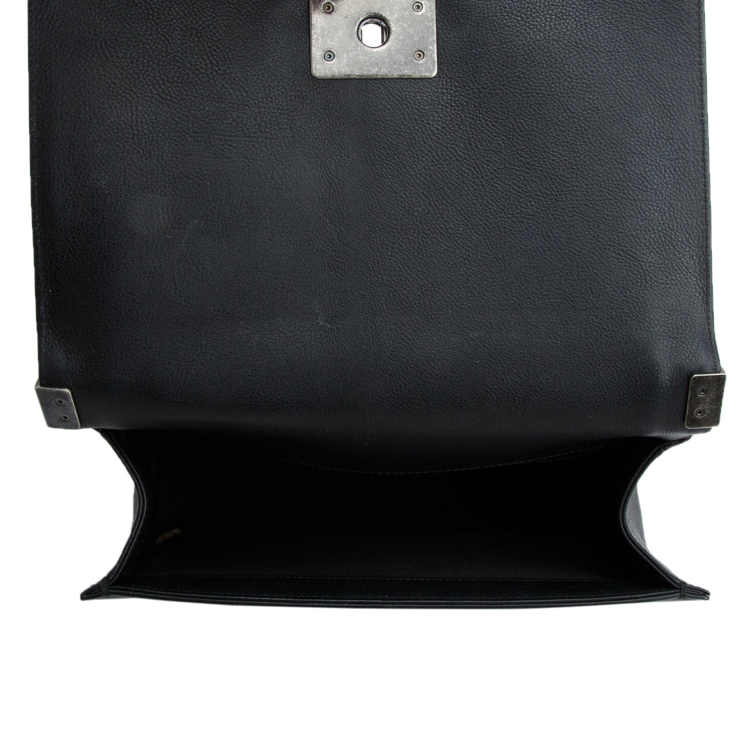 Chanel Black Quilted Calfskin Leather Medium Boy Flap Bag w/ Box & Authenticity Card