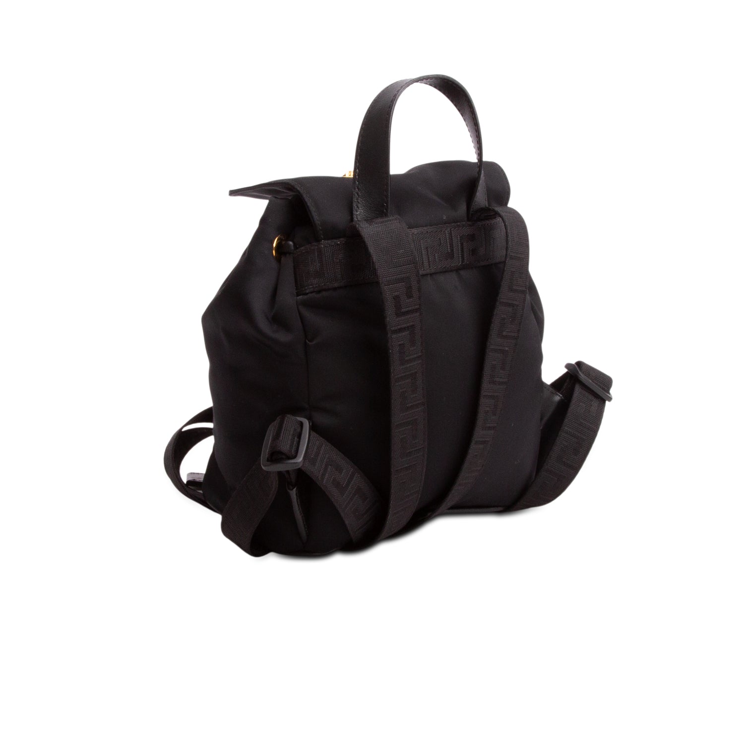 Versace Black Nylon Small Medusa Insignia Backpack
