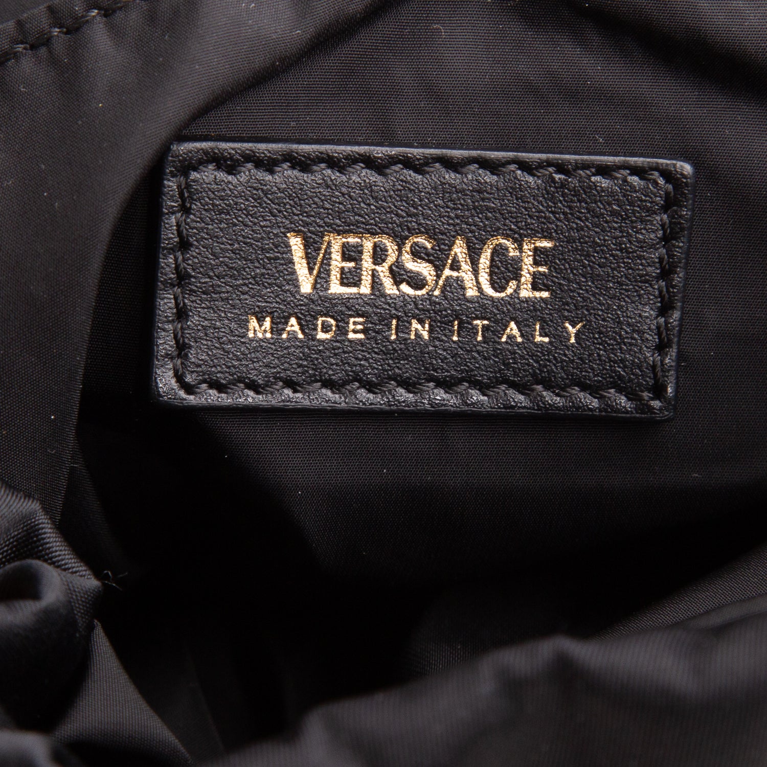 Versace Black Nylon Small Medusa Insignia Backpack