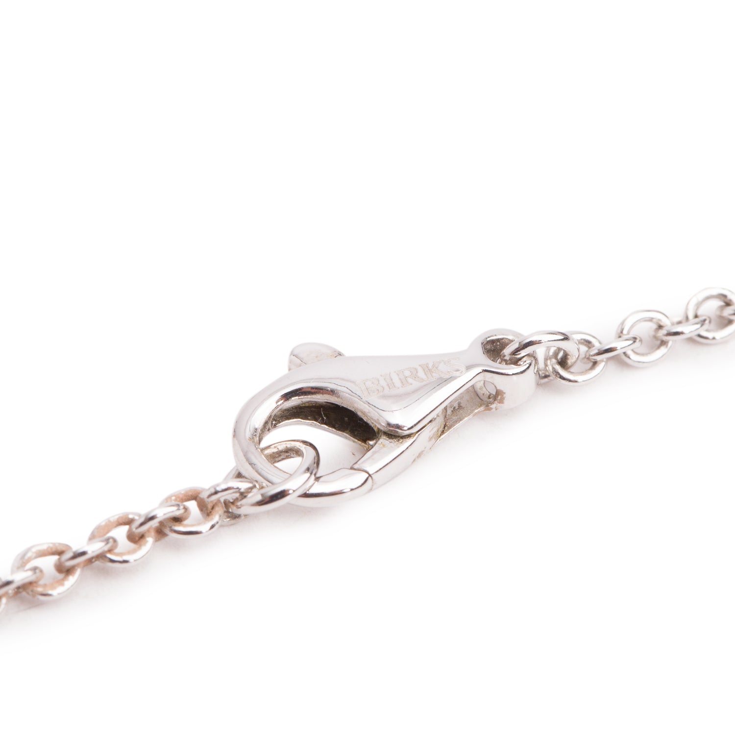 Birks Sterling Silver Pearl Pebble Drop Necklace