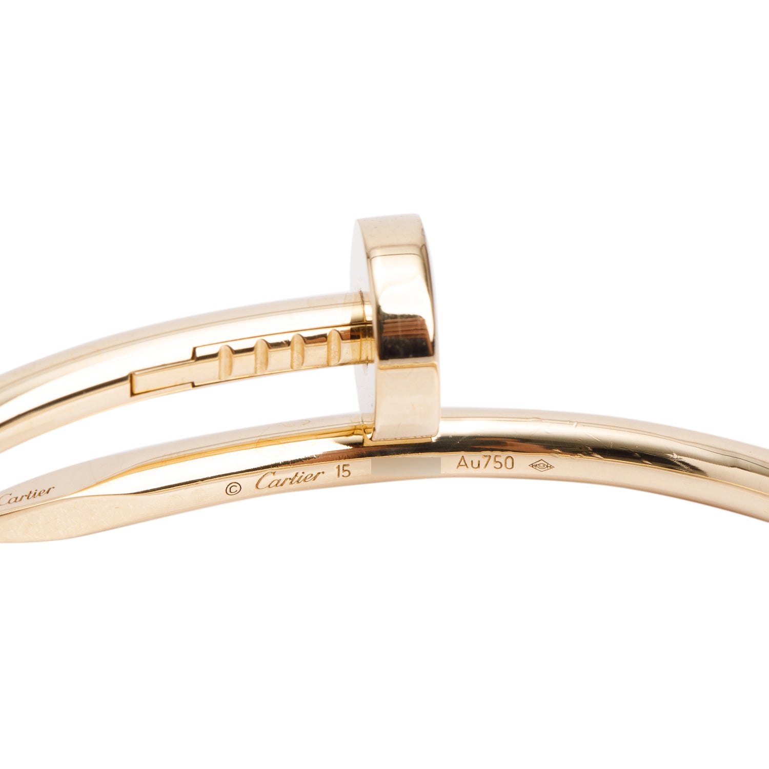 Cartier 18k Yellow Gold Juste Un Clou Bracelet, Classic Model Size 15