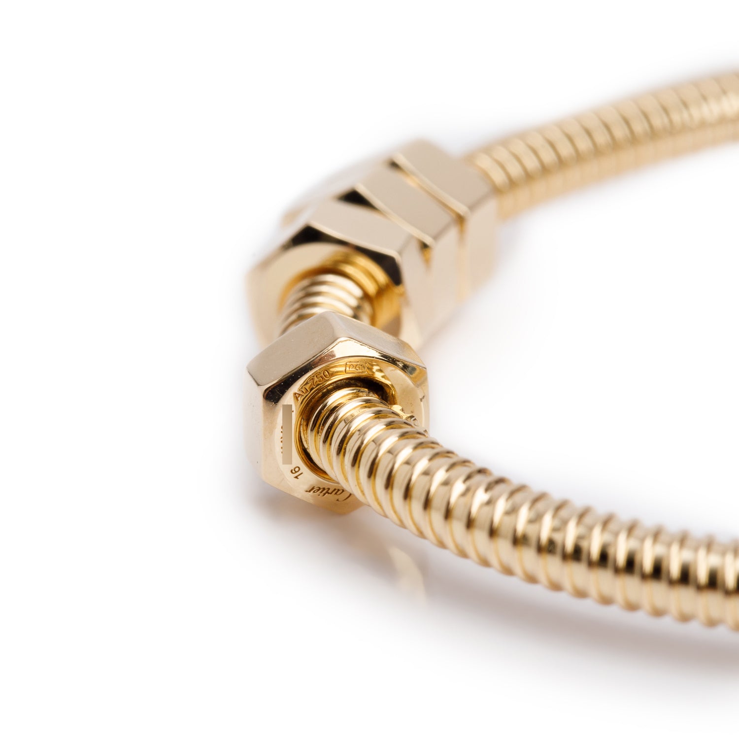 Cartier 18k Yellow Gold Ecrou de Cartier Bracelet, Size 16
