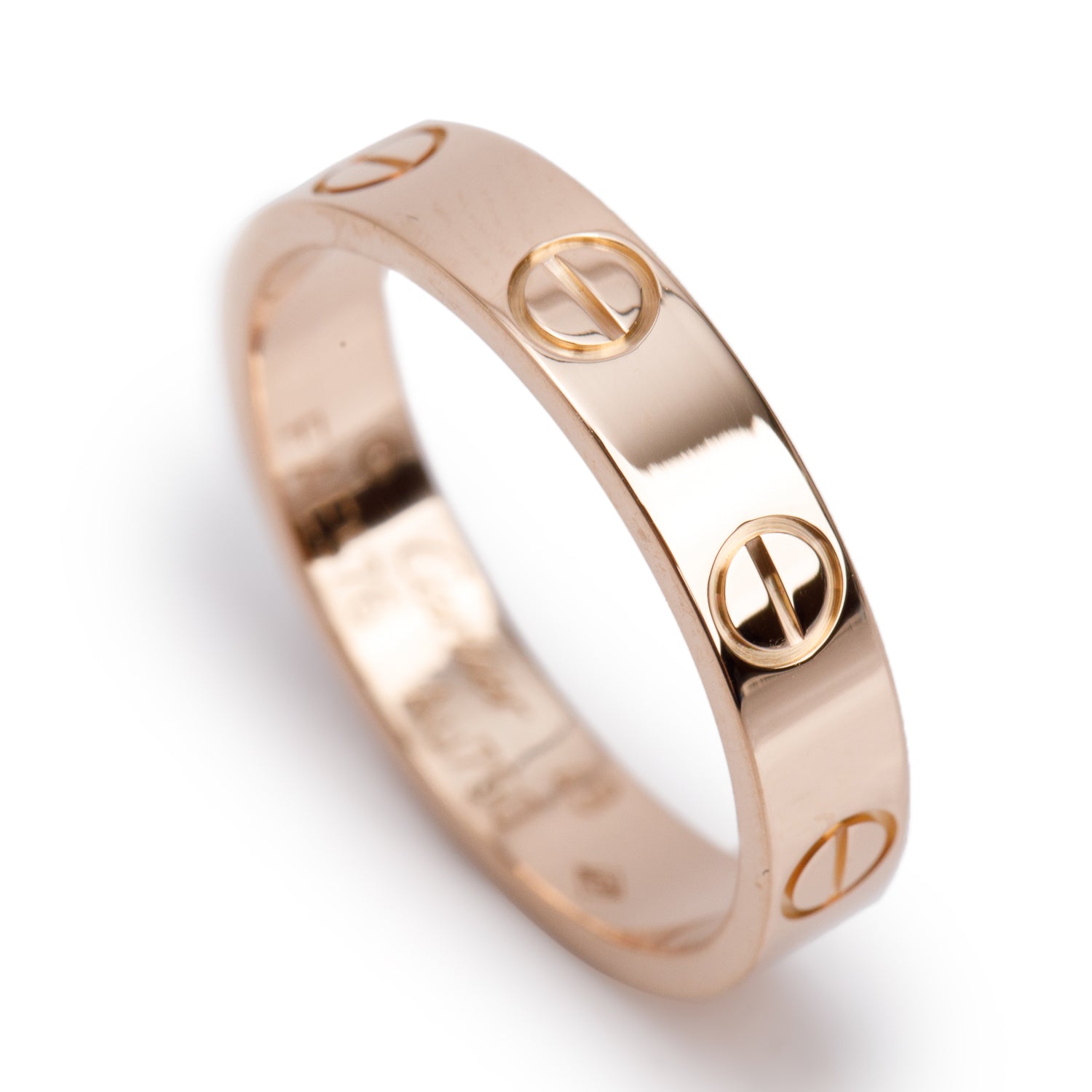 Cartier 18k Rose Gold 3.6 mm Love Wedding Band Ring, Size 49 4.75