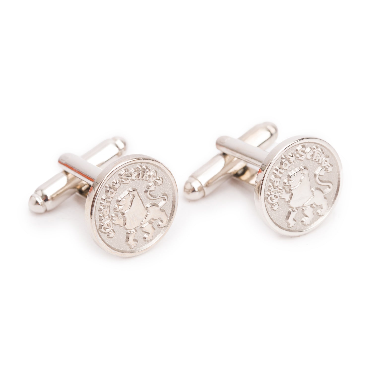 Grand Seiko Stainless Steel Lion Round Cufflinks