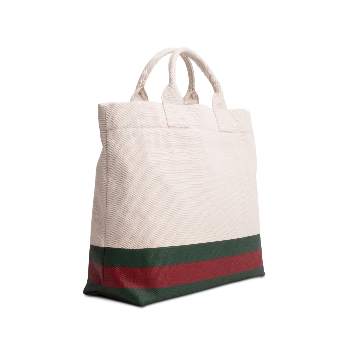 Gucci Neutral Canvas Web Embossed Logo Large Tote