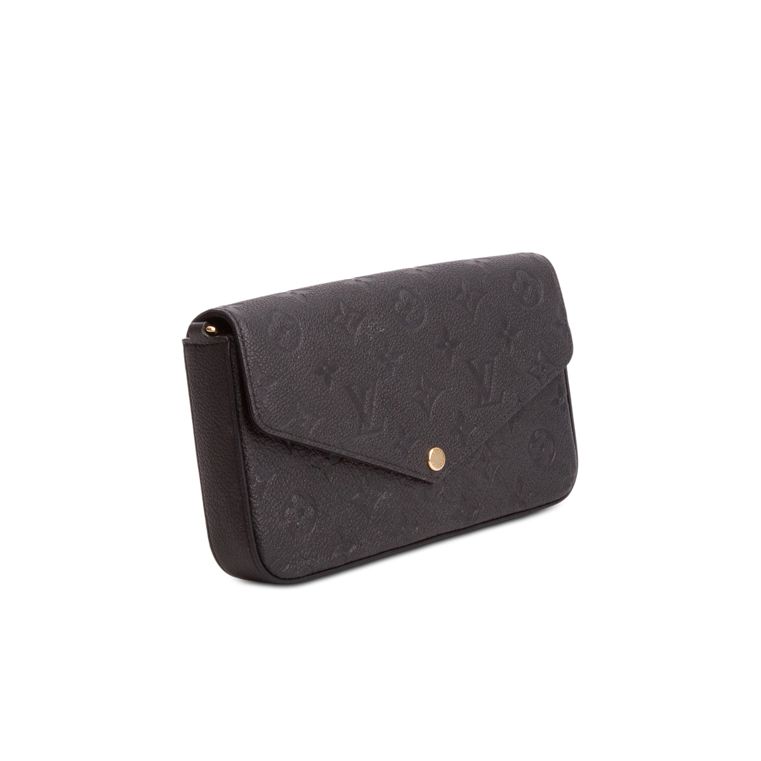 Louis Vuitton Black Monogram Empreinte Leather Felicie Pochette w/ Box