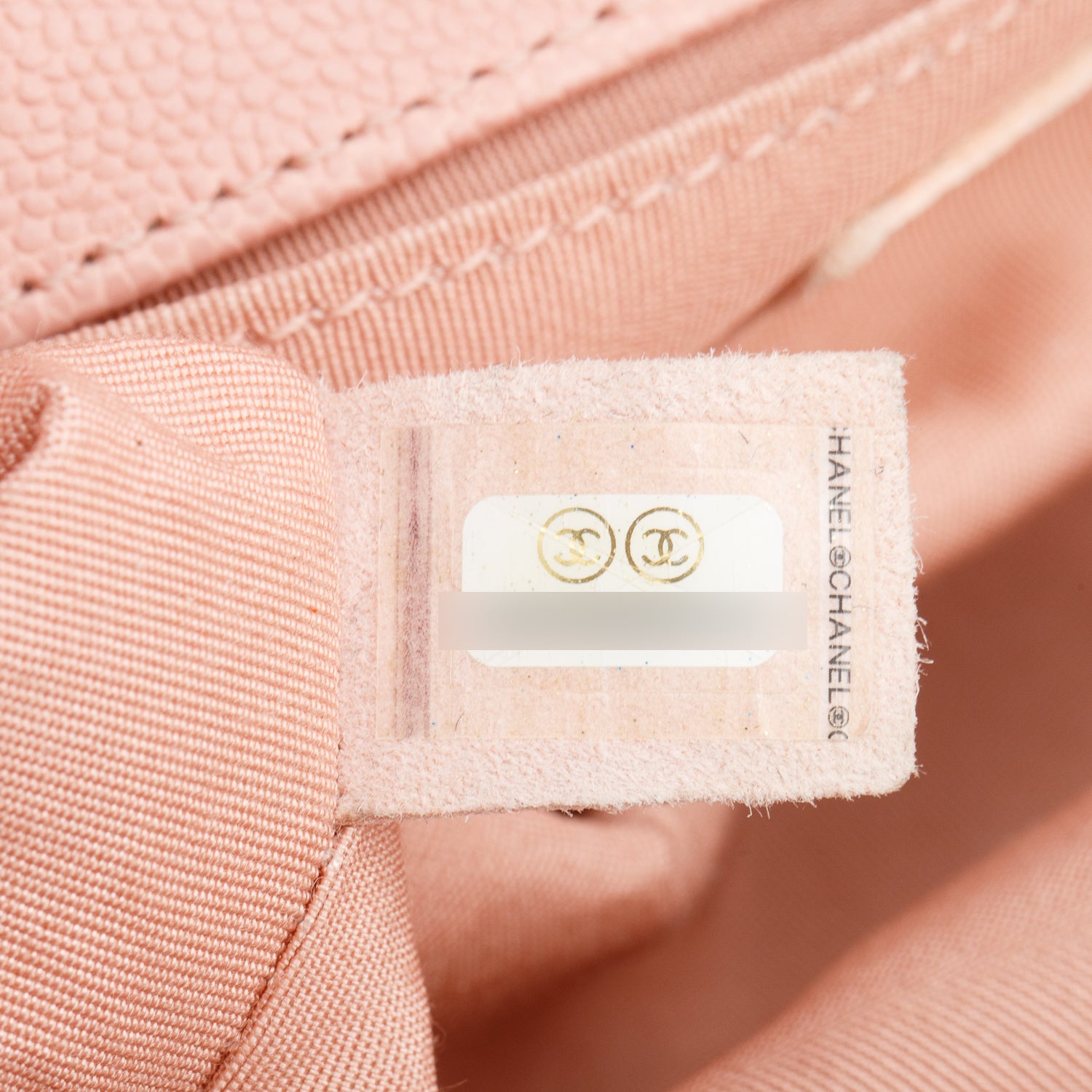 Chanel Pink Quilted Caviar Medium Boy Bag w/ Authenticity Card