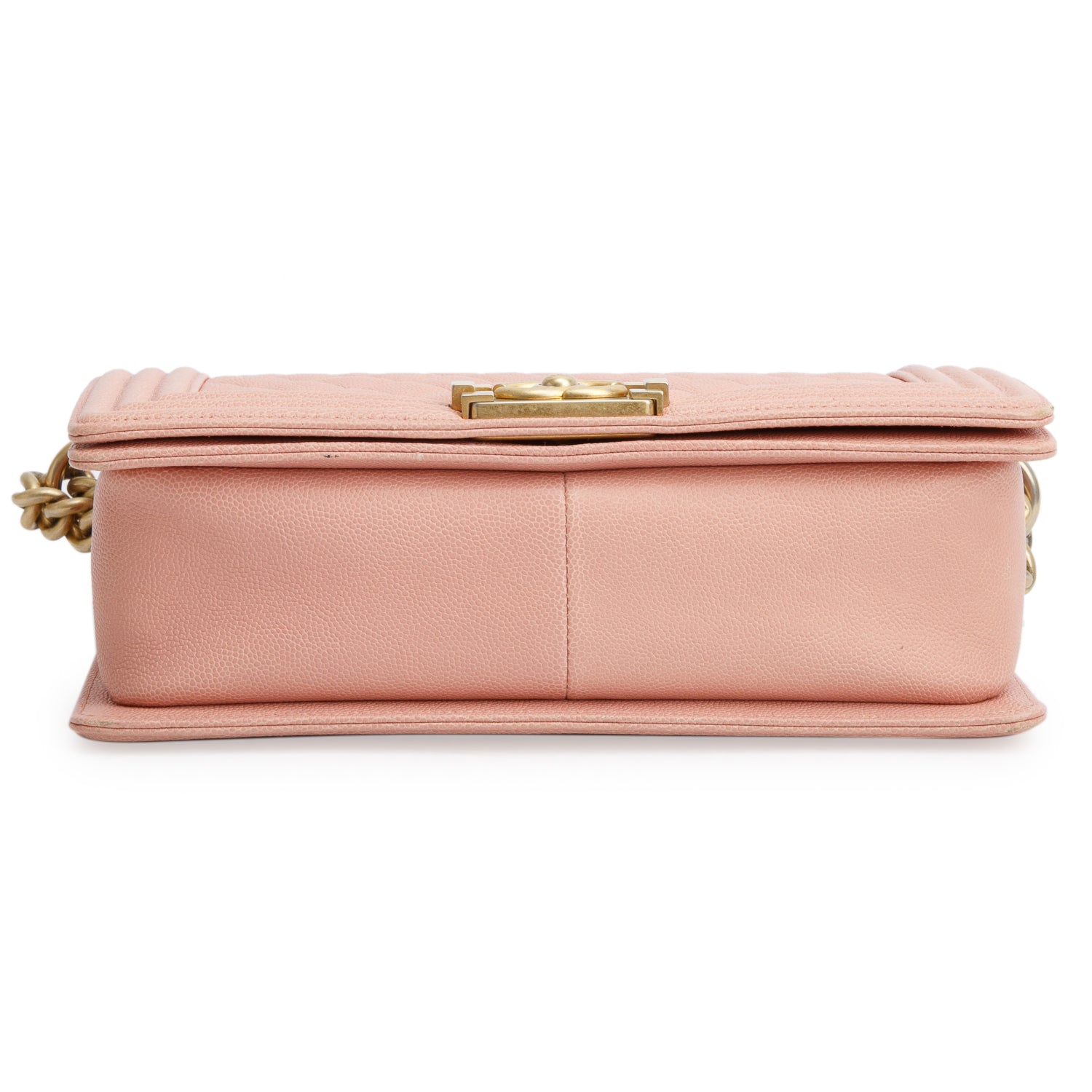 Chanel Pink Quilted Caviar Medium Boy Bag w/ Authenticity Card
