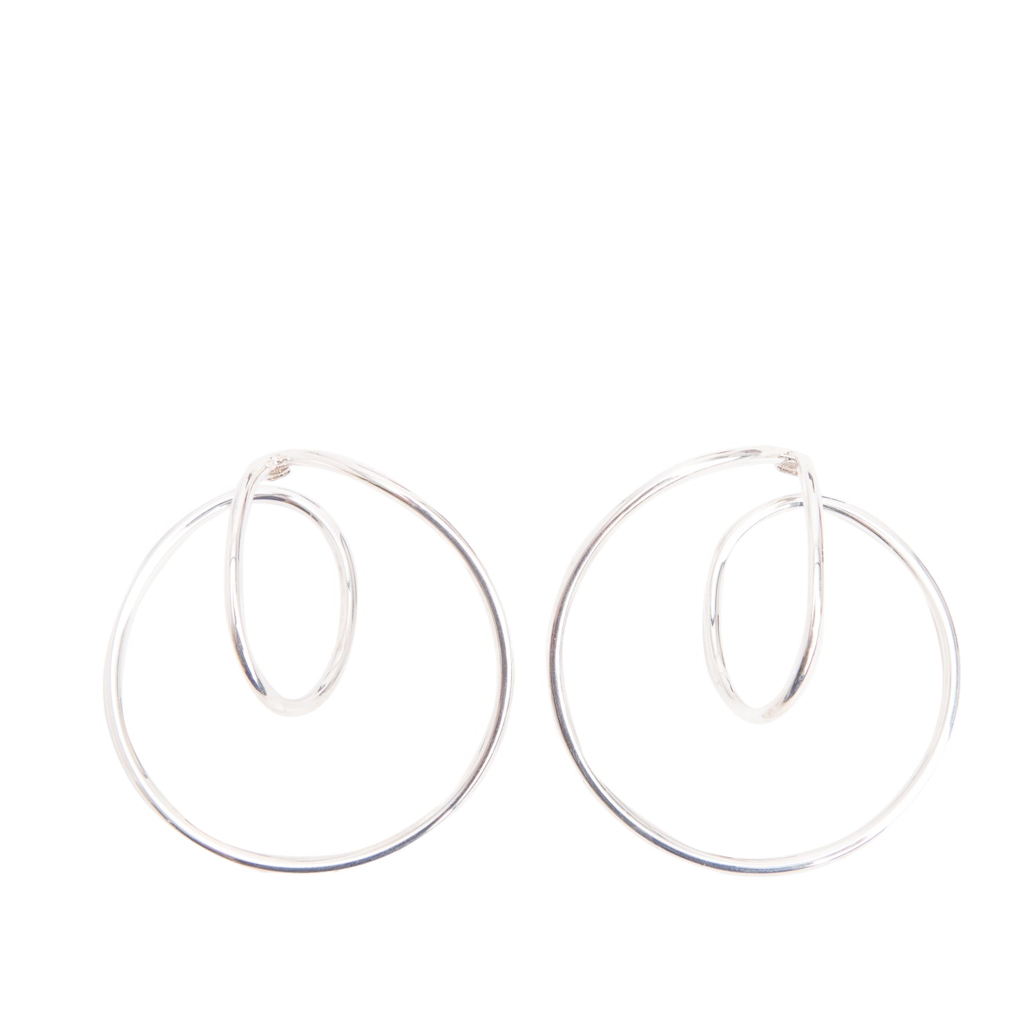 Georg Jensen Sterling Silver Alliance Hoop Earrings w/ Box