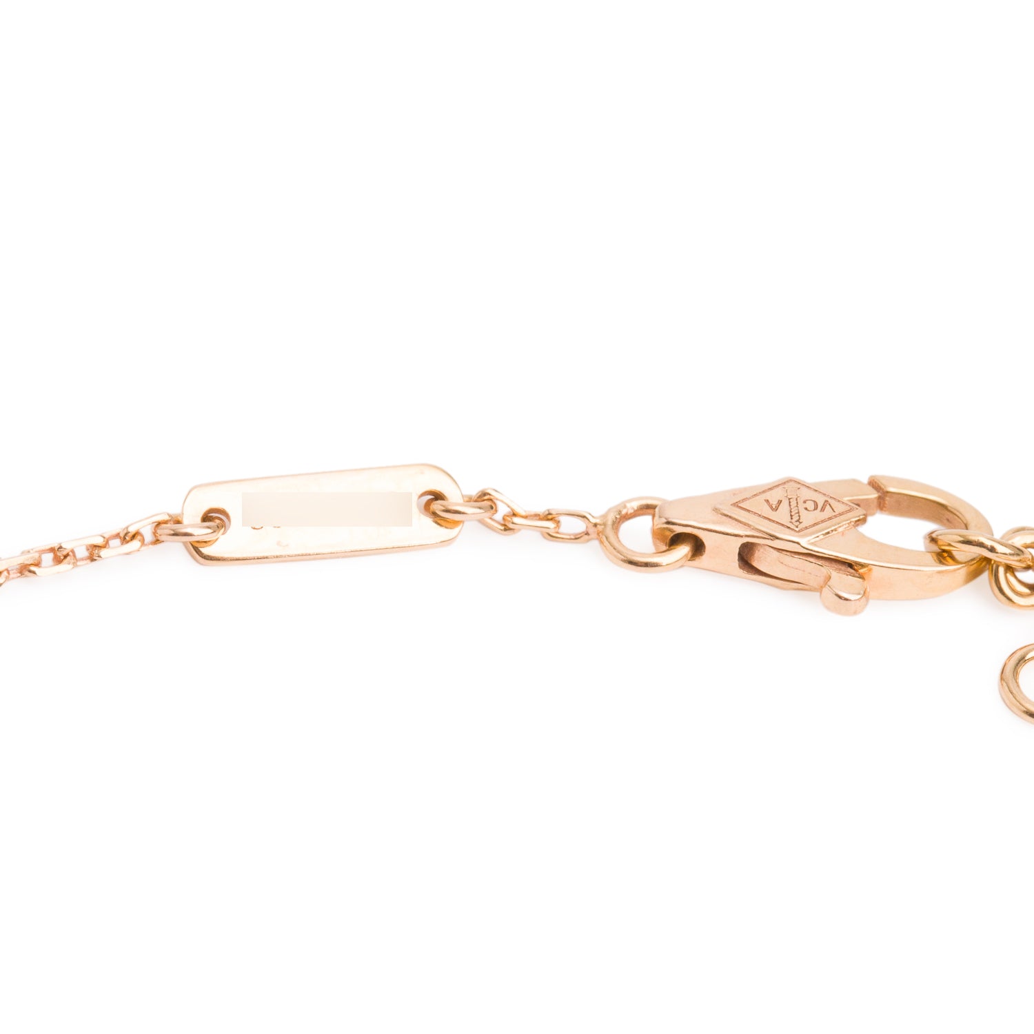 Van Cleef & Arpels 18k Rose Gold Sweet Hearts 1 Motif Carnelian Bracelet