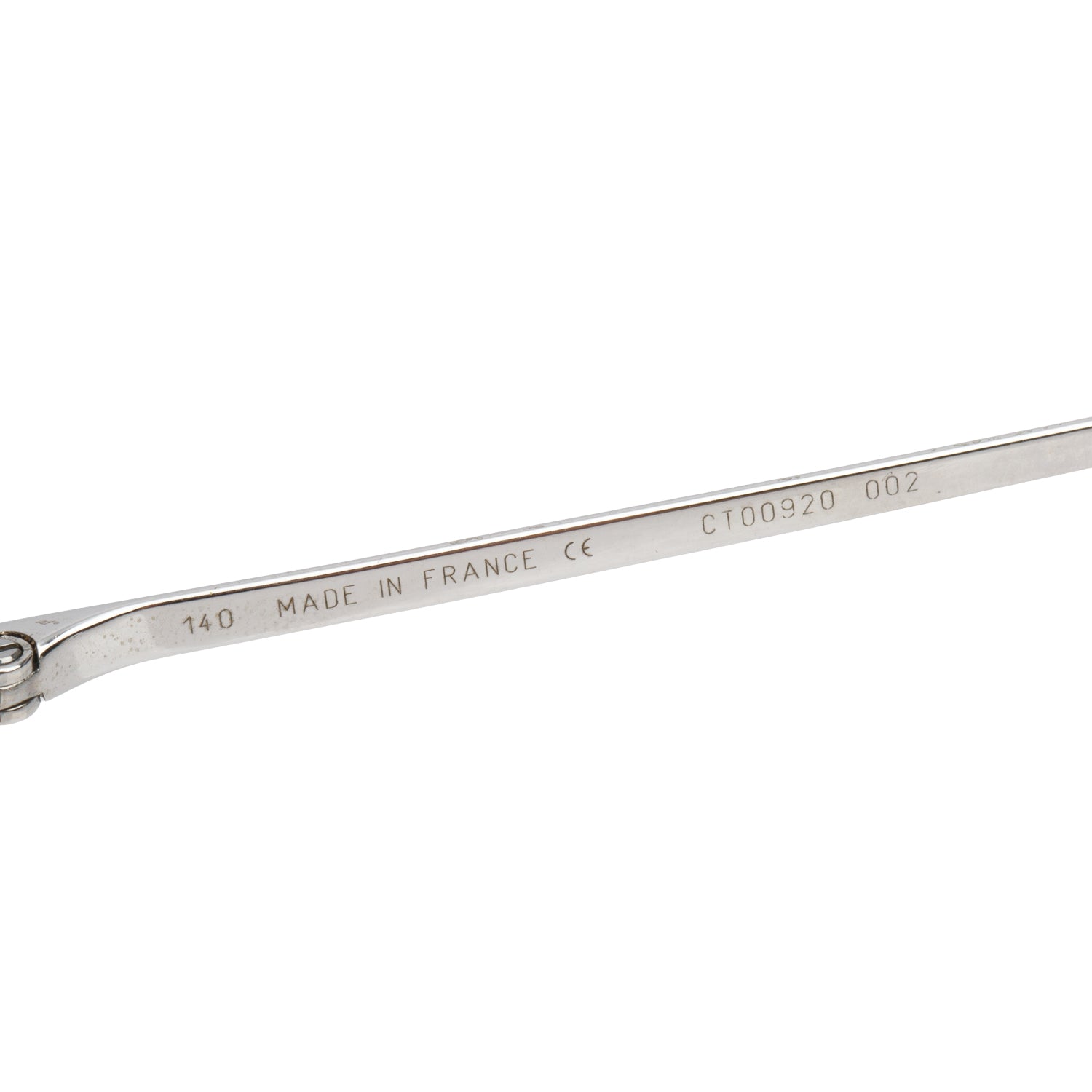 Cartier CT0092O Rimless Rectangle C Decor Demo Eyeglasses w/ Box & Case