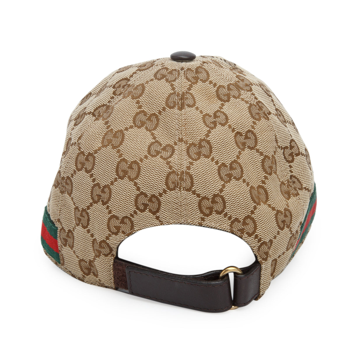 Gucci Beige Monogram Web Baseball Hat, Size S 57