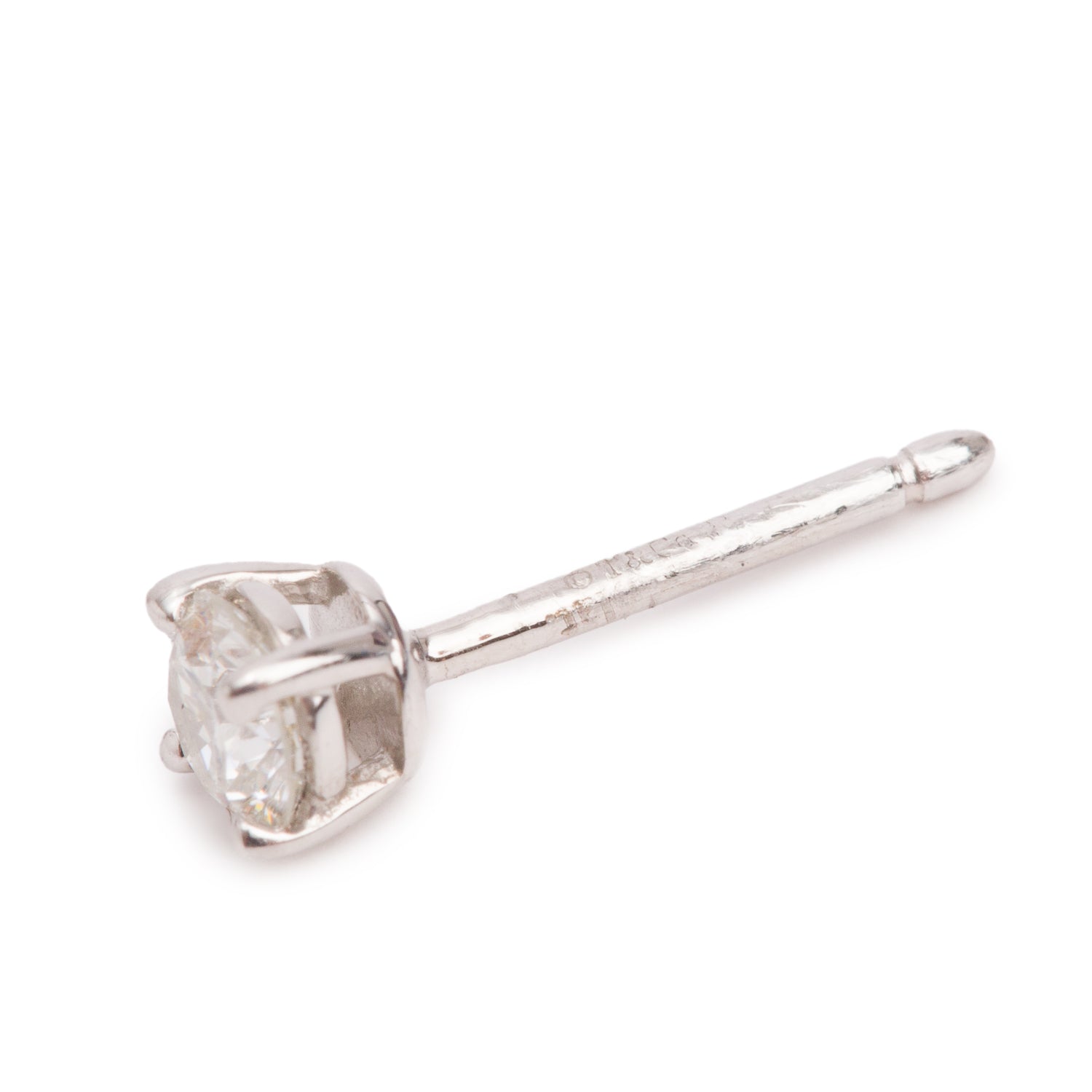 Tiffany & Co. Platinum Solitaire 0.17 ct. Diamond Single Stud Earring