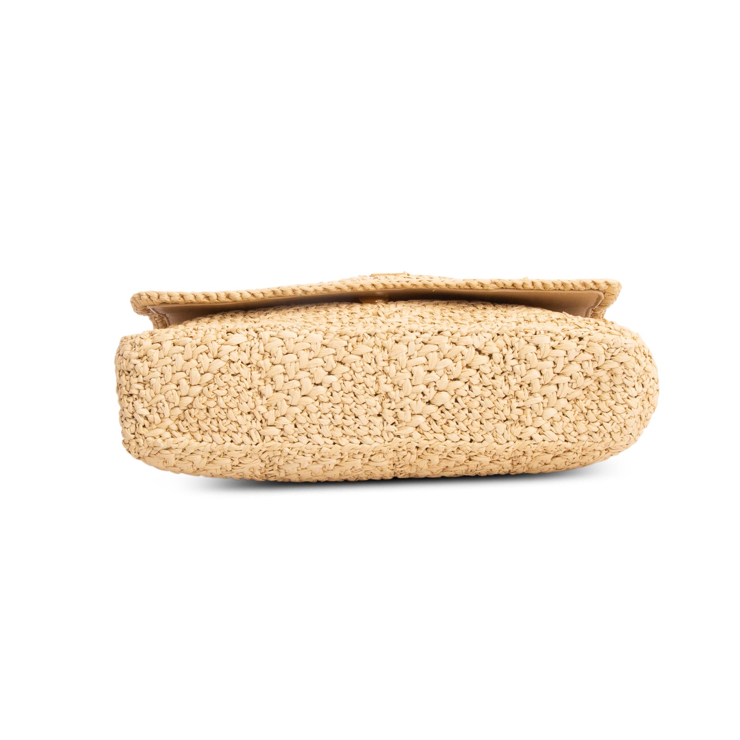 Saint Laurent 2023 Neutral Raffia Medium Jamie Shoulder Bag