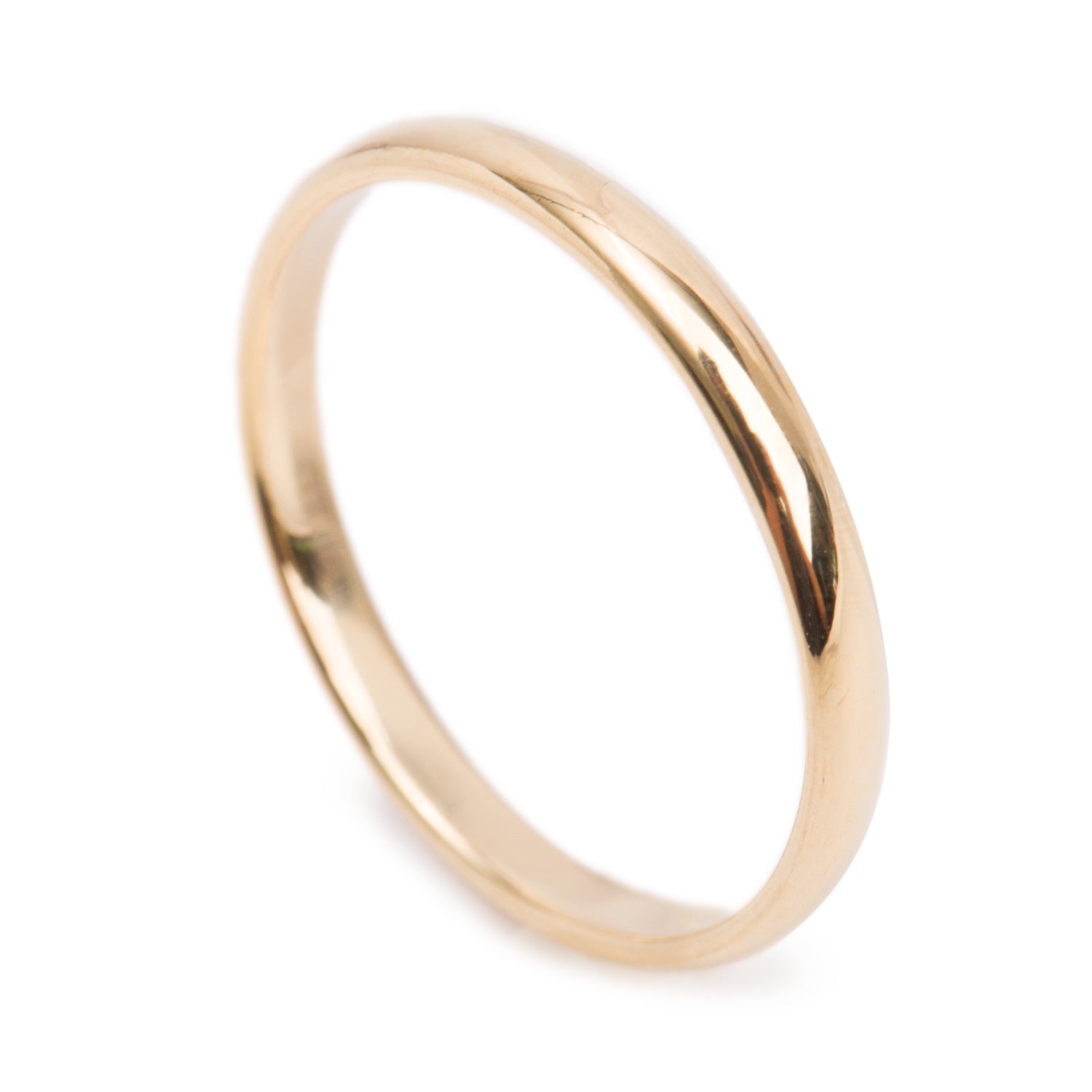 Tiffany & Co. 18k Yellow Gold 2 MM Wedding Band Ring, Size 5.5