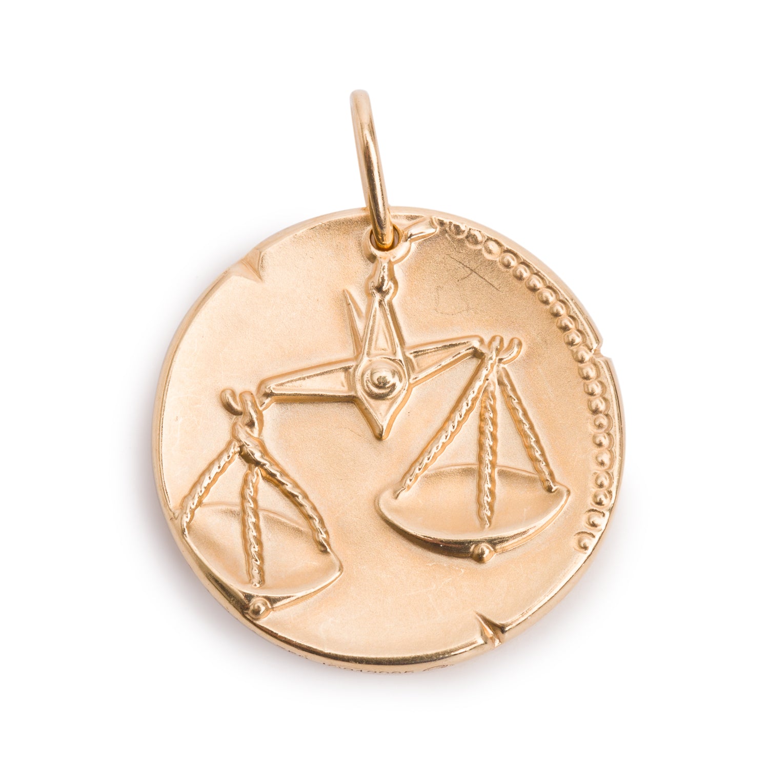 Van Cleef & Arpels 2025 18k Yellow Gold Zodiaque Medal Libra Pendant w/ Box & Receipt