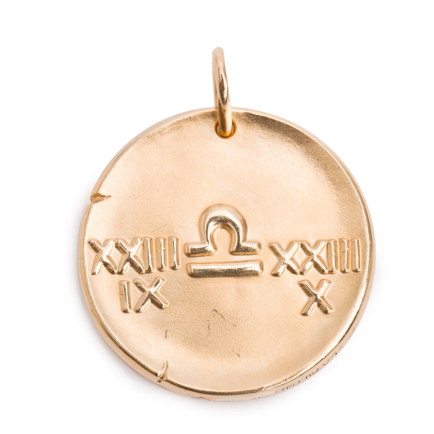 Van Cleef & Arpels 2025 18k Yellow Gold Zodiaque Medal Libra Pendant w/ Box & Receipt