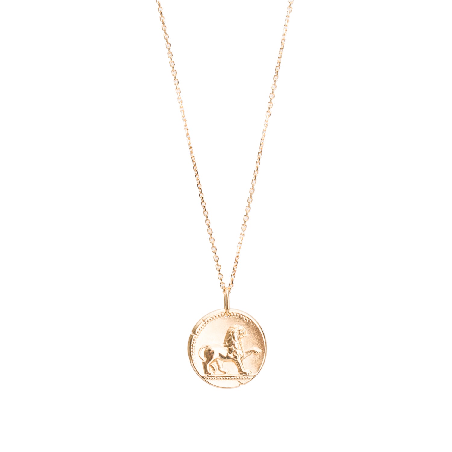 Van Cleef & Arpels 2025 18k Yellow Gold Zodiaque Medal Leo Pendant Necklace w/ Box & Receipt