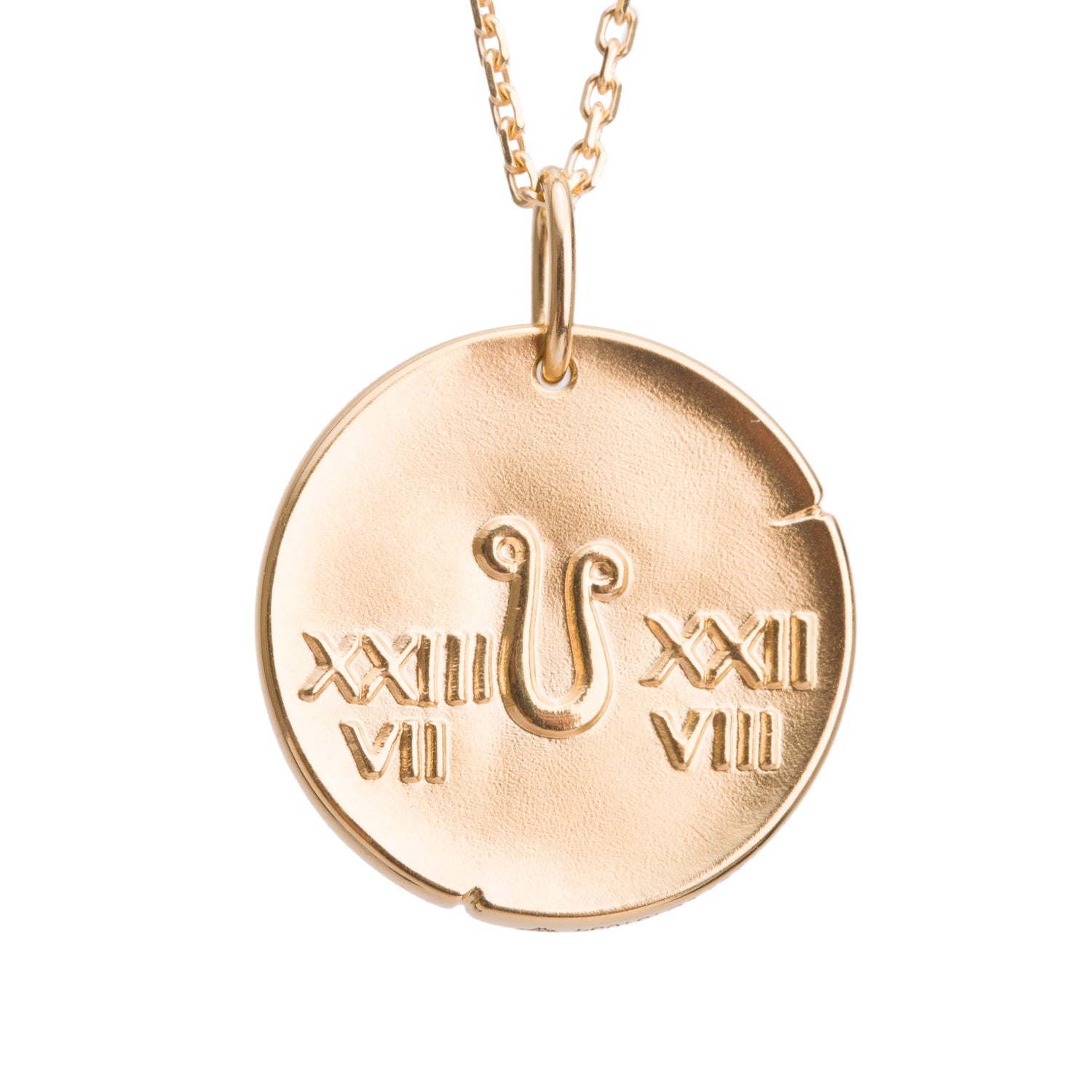 Van Cleef & Arpels 2025 18k Yellow Gold Zodiaque Medal Leo Pendant Necklace w/ Box & Receipt