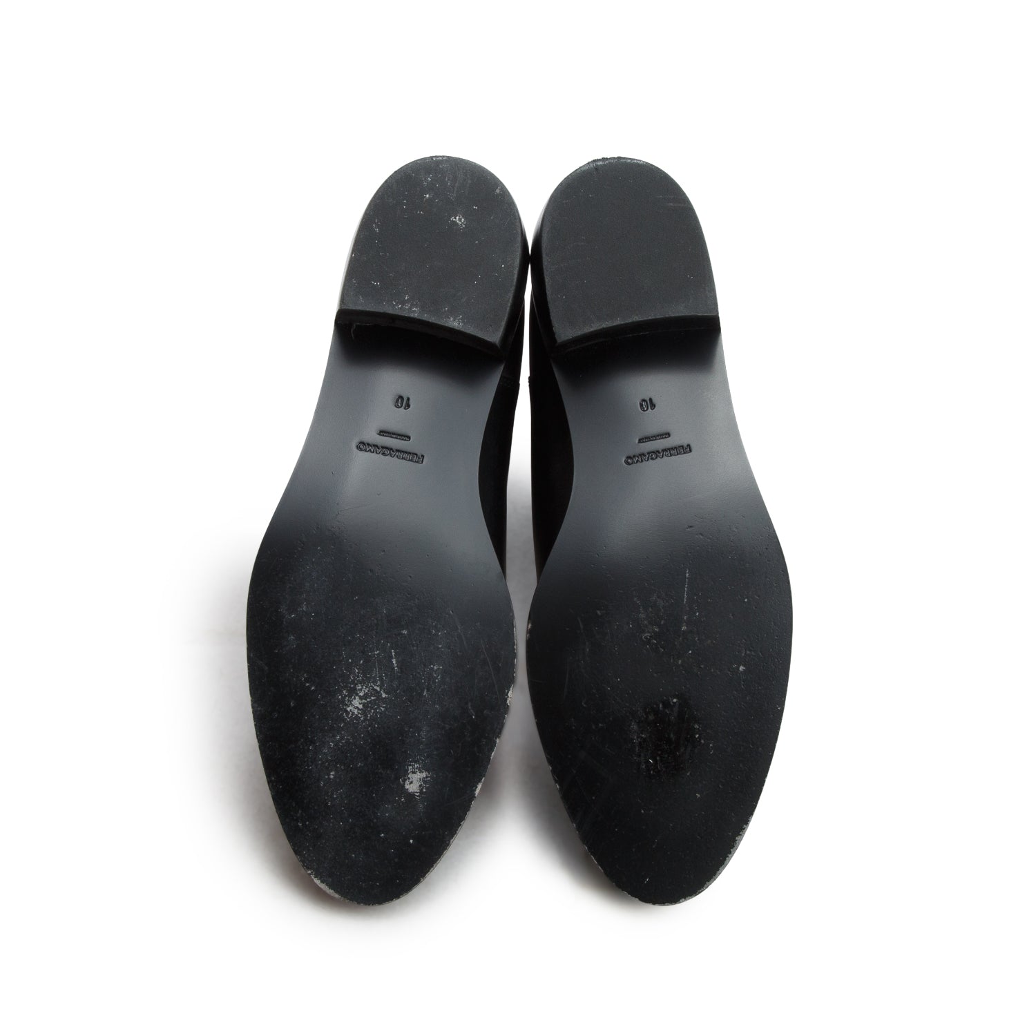 Salvatore Ferragamo Black Leather Chelsea Boots, Size 10 w/ Box