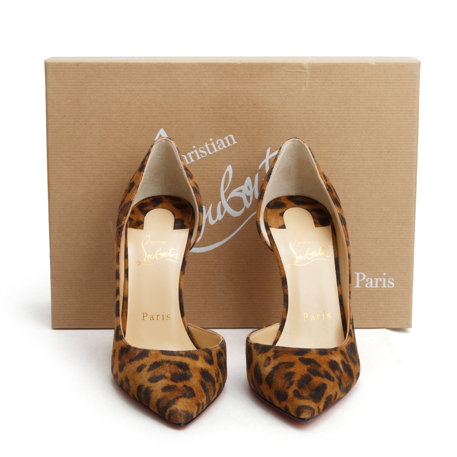 Christian Louboutin Leopard Print Iriza 100 Pumps, Women's Size 36 w/ Box