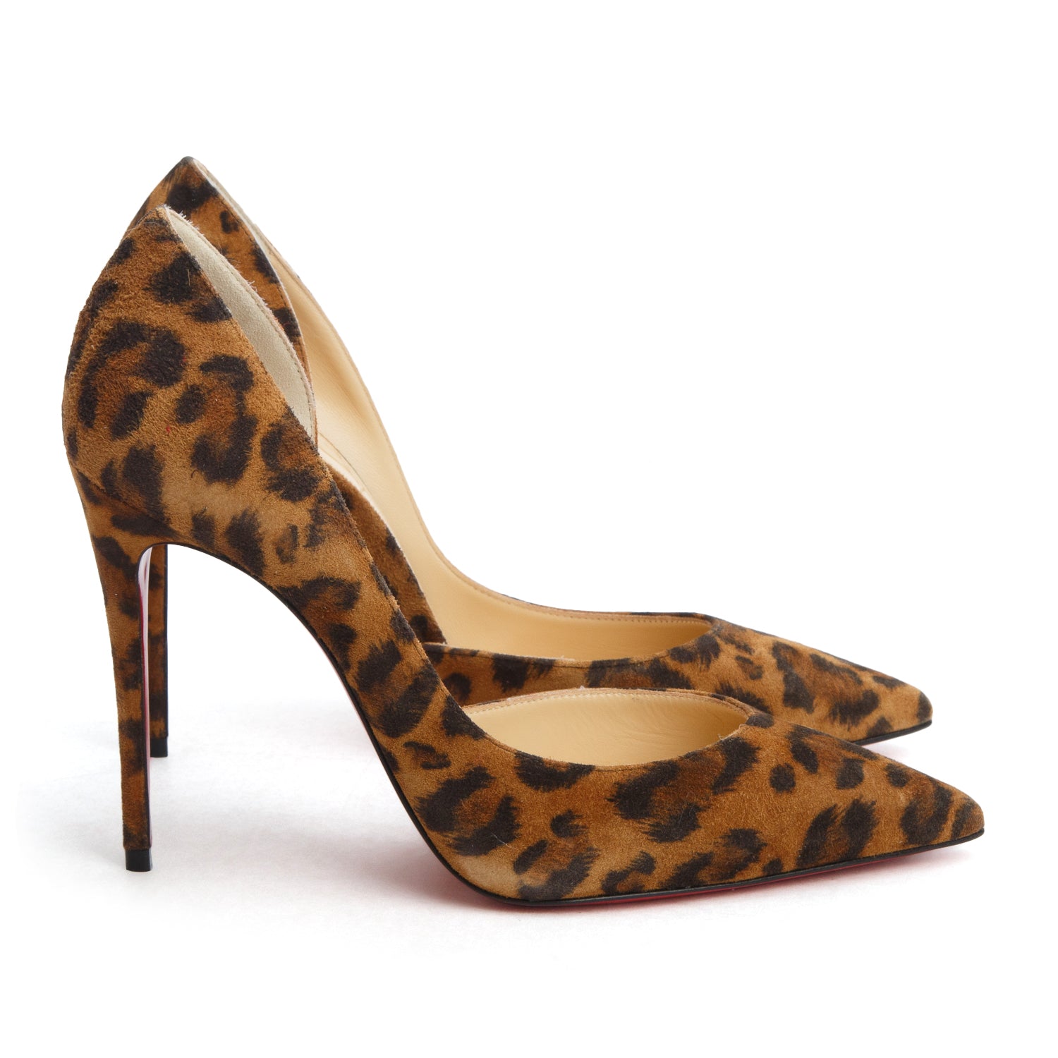 Christian Louboutin Leopard Print Iriza 100 Pumps, Women's Size 36 w/ Box