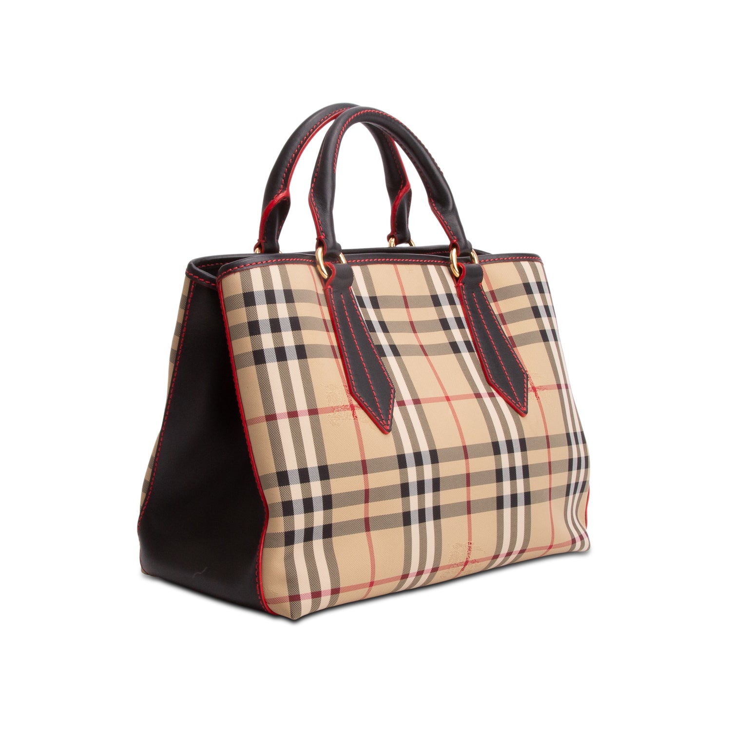 Burberry Beige Horseferry Check Medium Ballingdon Tote w/ Strap