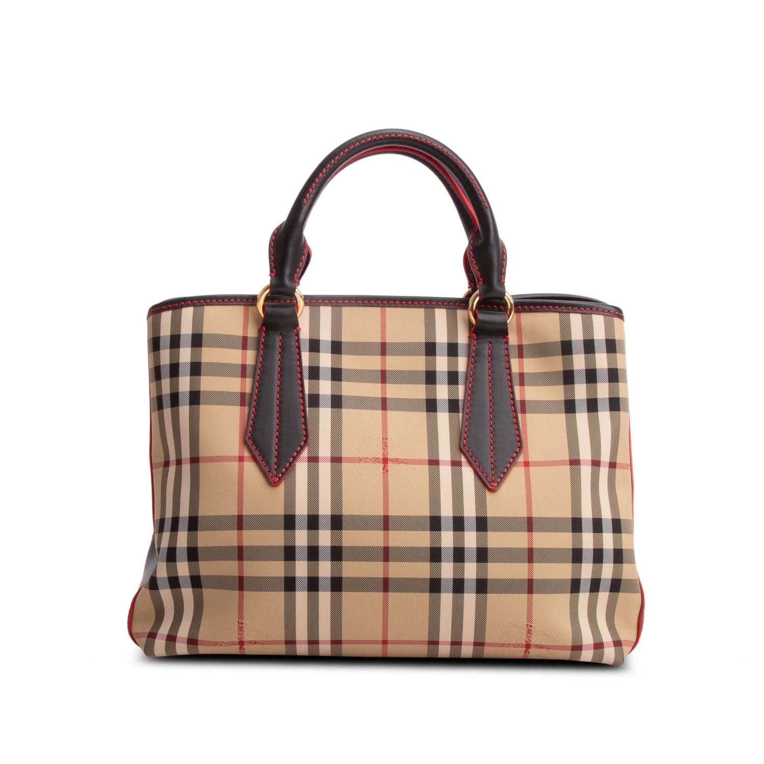 Burberry Beige Horseferry Check Medium Ballingdon Tote w/ Strap
