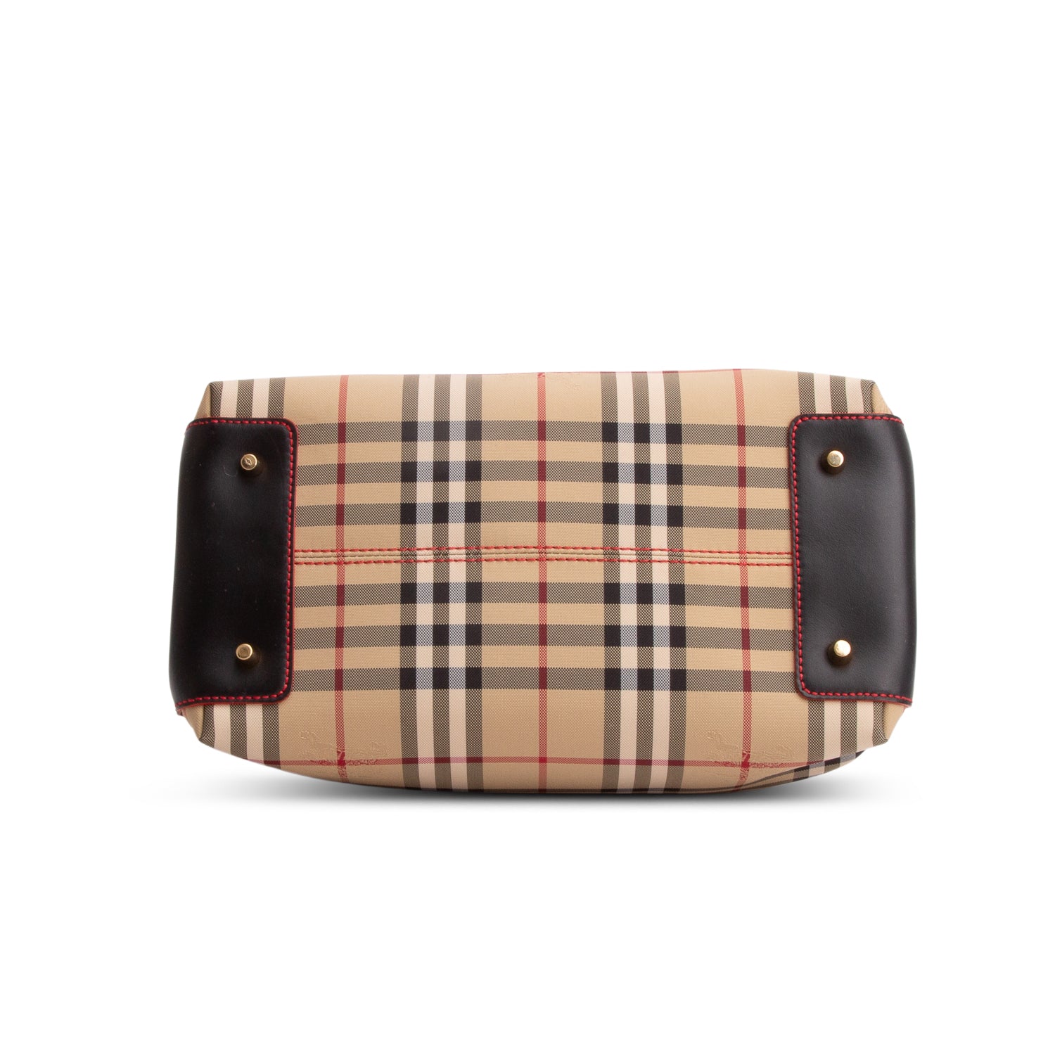 Burberry Beige Horseferry Check Medium Ballingdon Tote w/ Strap