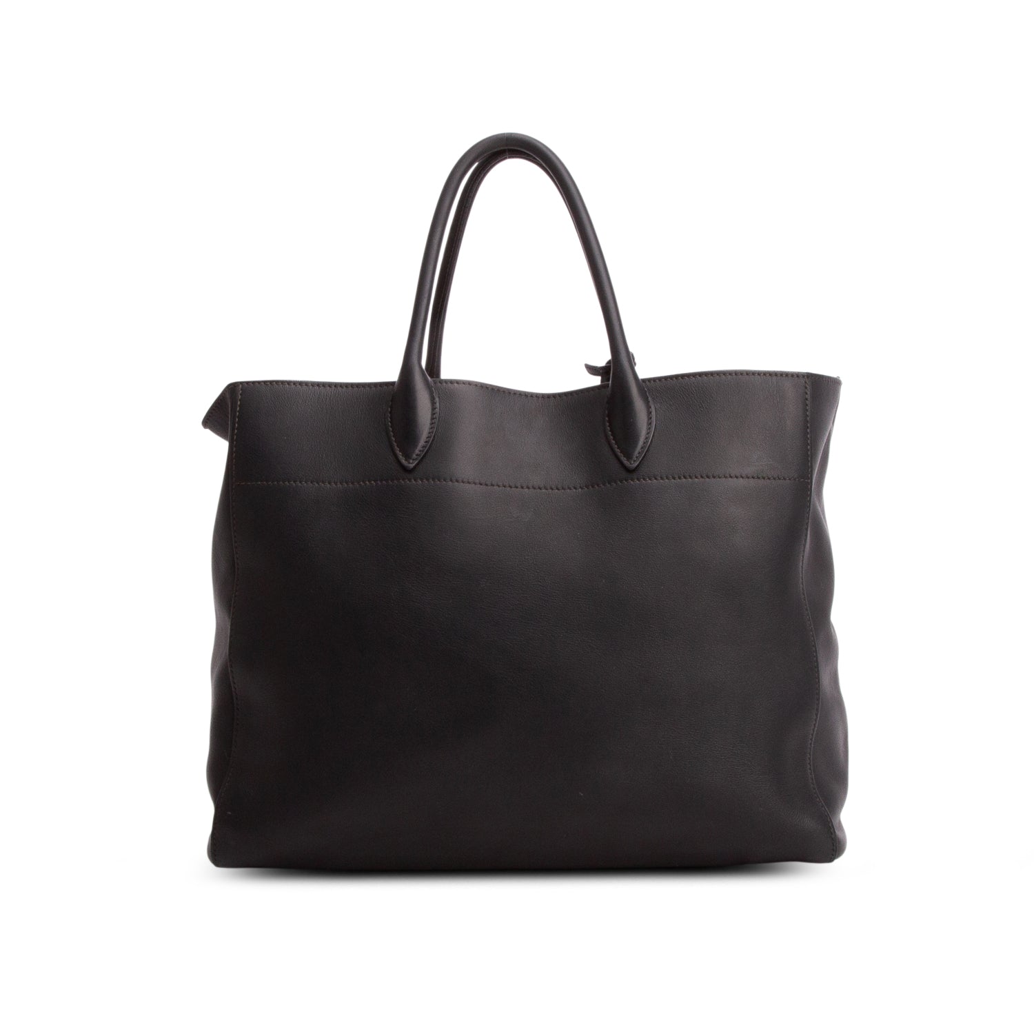 Prada Black Soft Calf Leather Medium City Tote w/ Strap