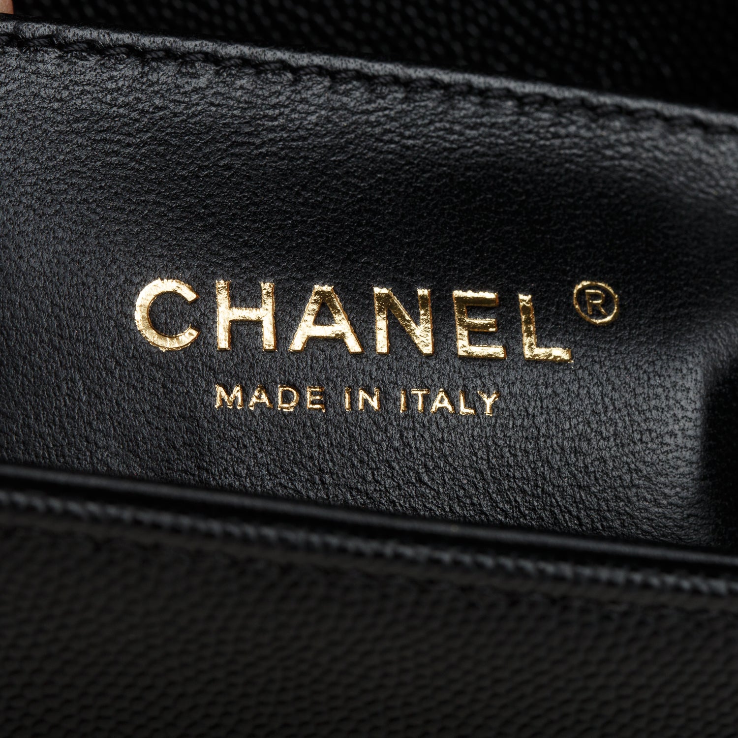 Chanel 2022 Black Caviar Leather Small Boy Bag w/ Box & Receipt