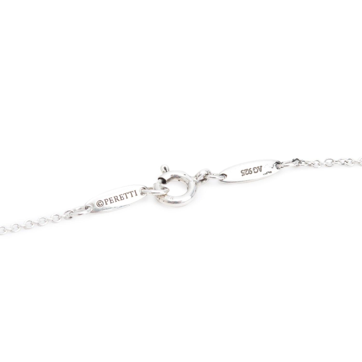 Tiffany & Co. Elsa Peretti Sterling Silver Mini Open Heart Pendant Necklace, 11 MM