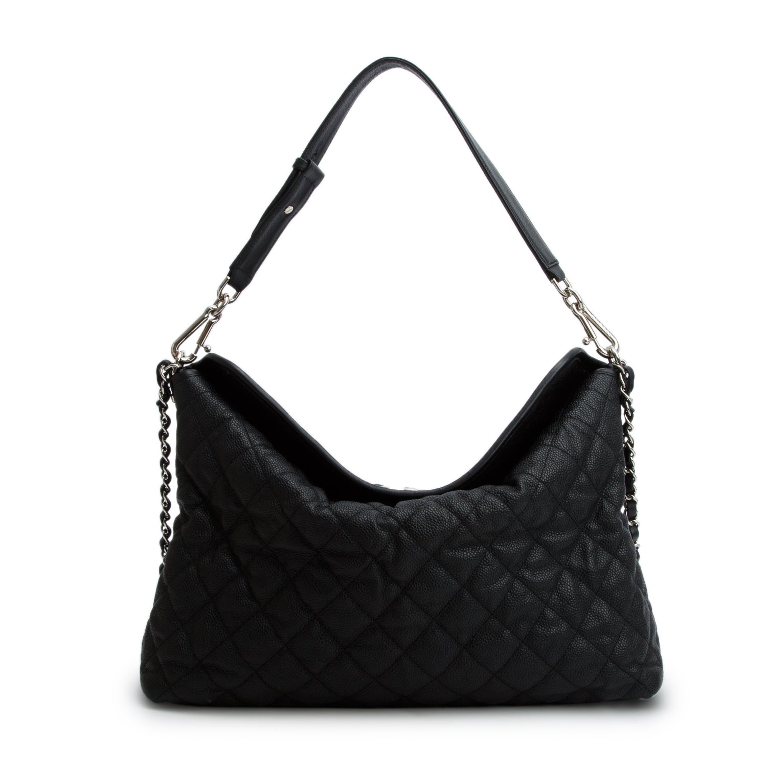 Chanel Black Caviar Leather French Riviera Hobo