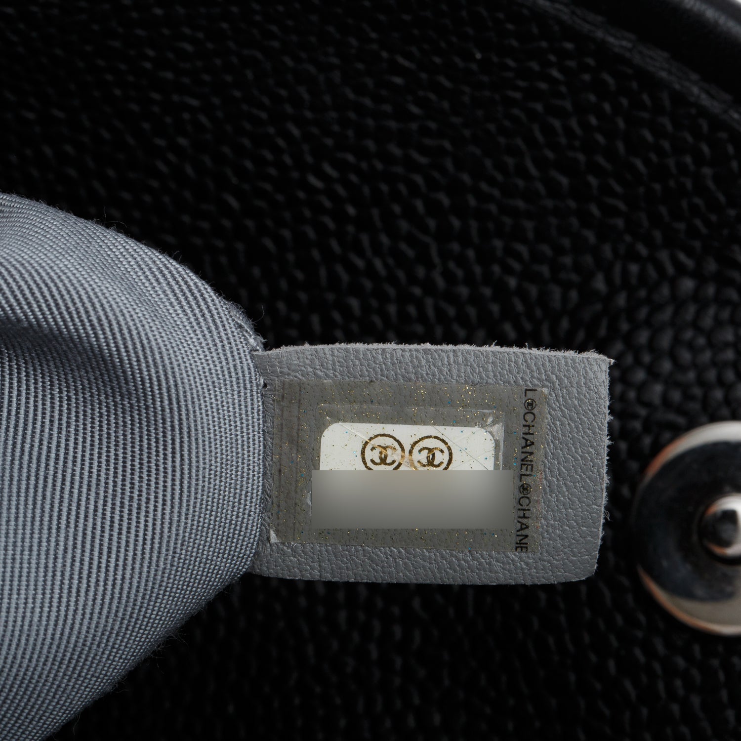 Chanel Black Caviar Leather French Riviera Hobo