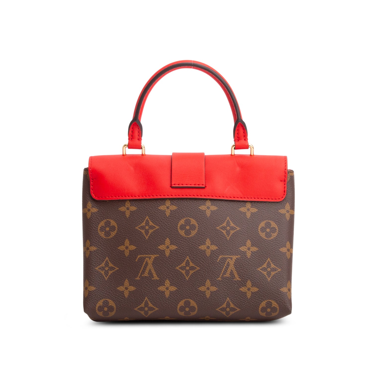 Louis Vuitton Monogram Red Leather Locky BB w/ Strap