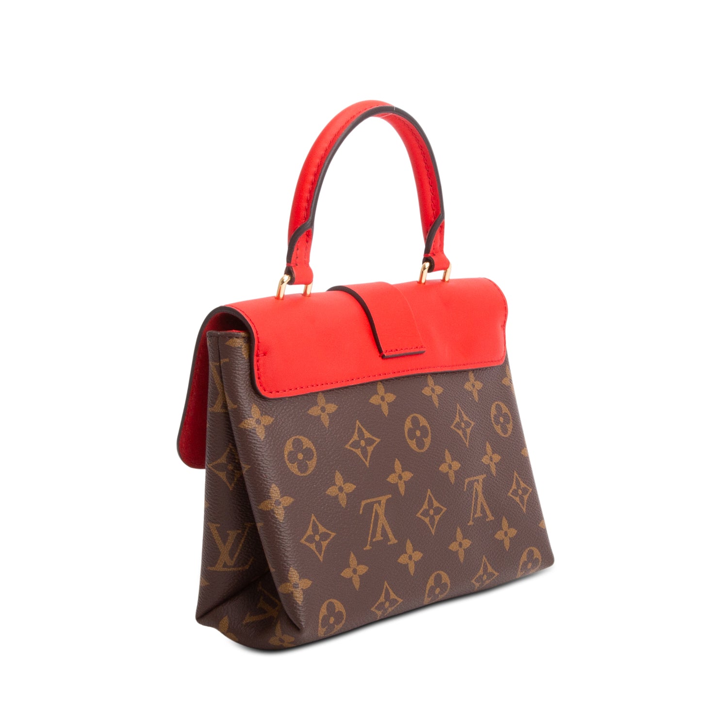 Louis Vuitton Monogram Red Leather Locky BB w/ Strap
