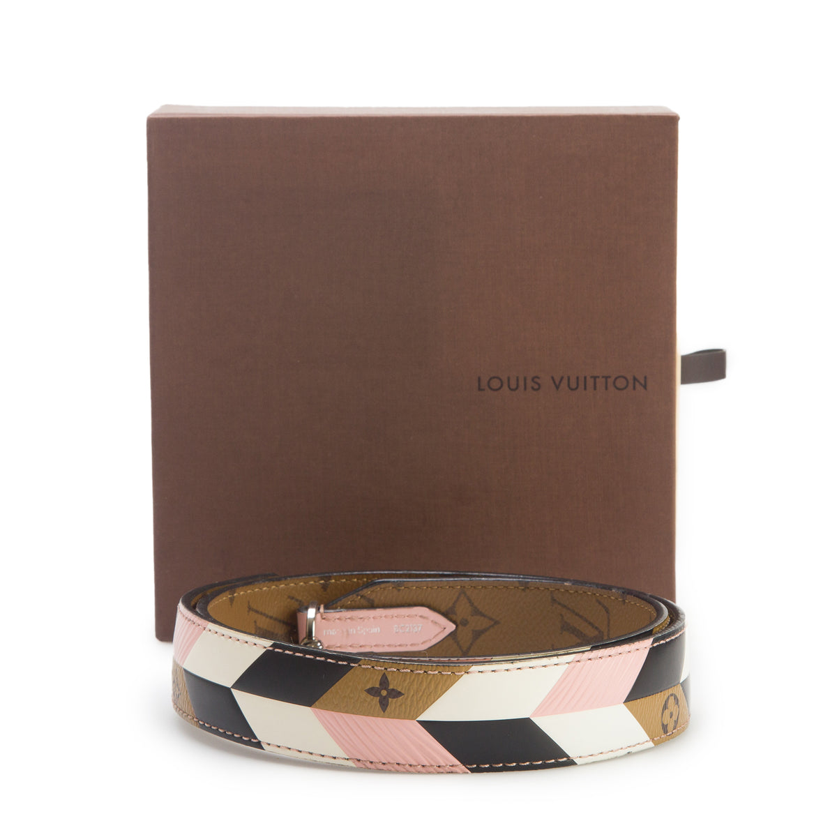 Louis Vuitton Monogram Reverse Reversible Bandouliere Bag Strap w/ Box
