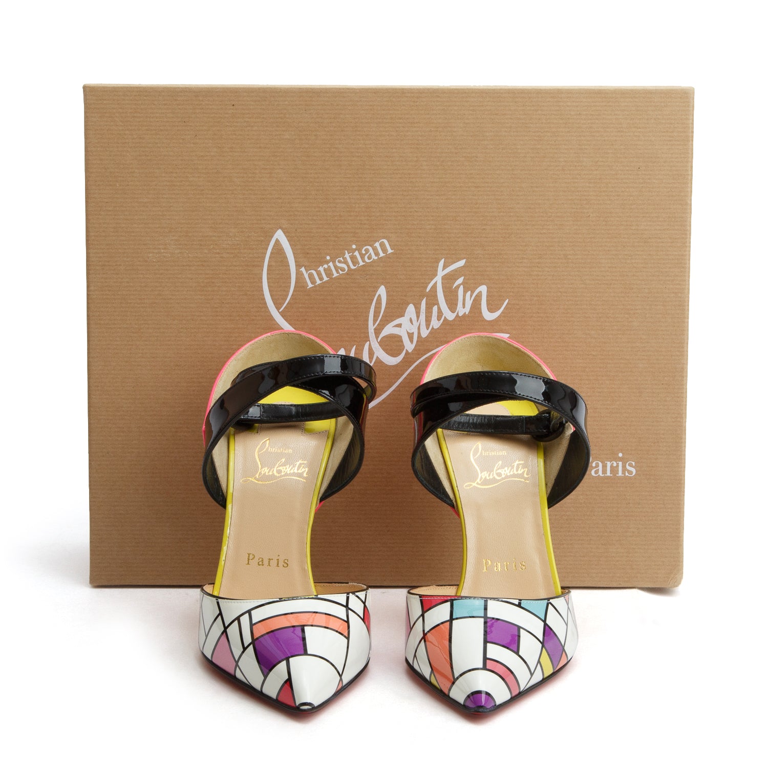 Christian Louboutin 2020 Multicolor Patent Leather Liloo 100 Pumps, Size 36 w/ Box & Receipt
