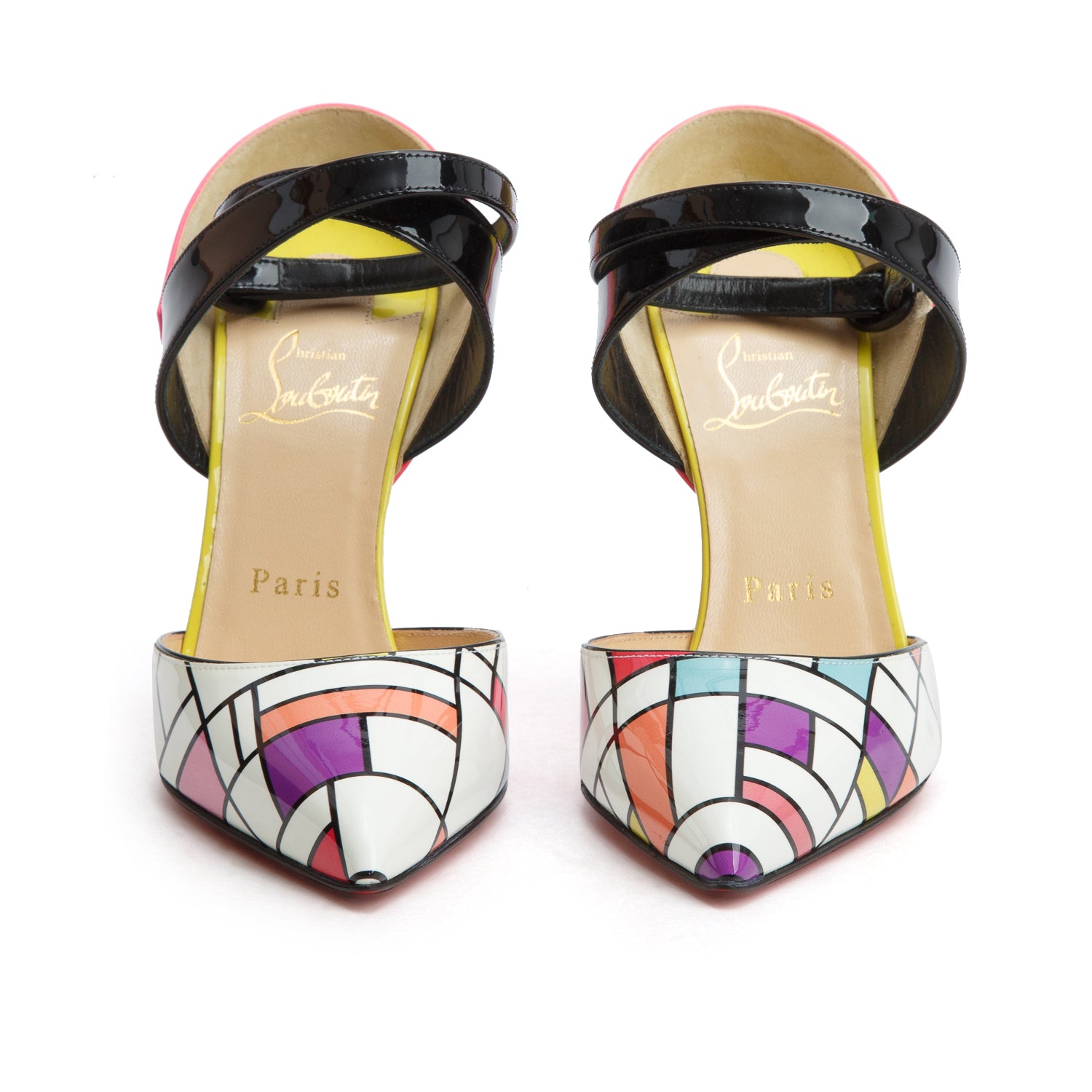 Christian Louboutin 2020 Multicolor Patent Leather Liloo 100 Pumps, Size 36 w/ Box & Receipt