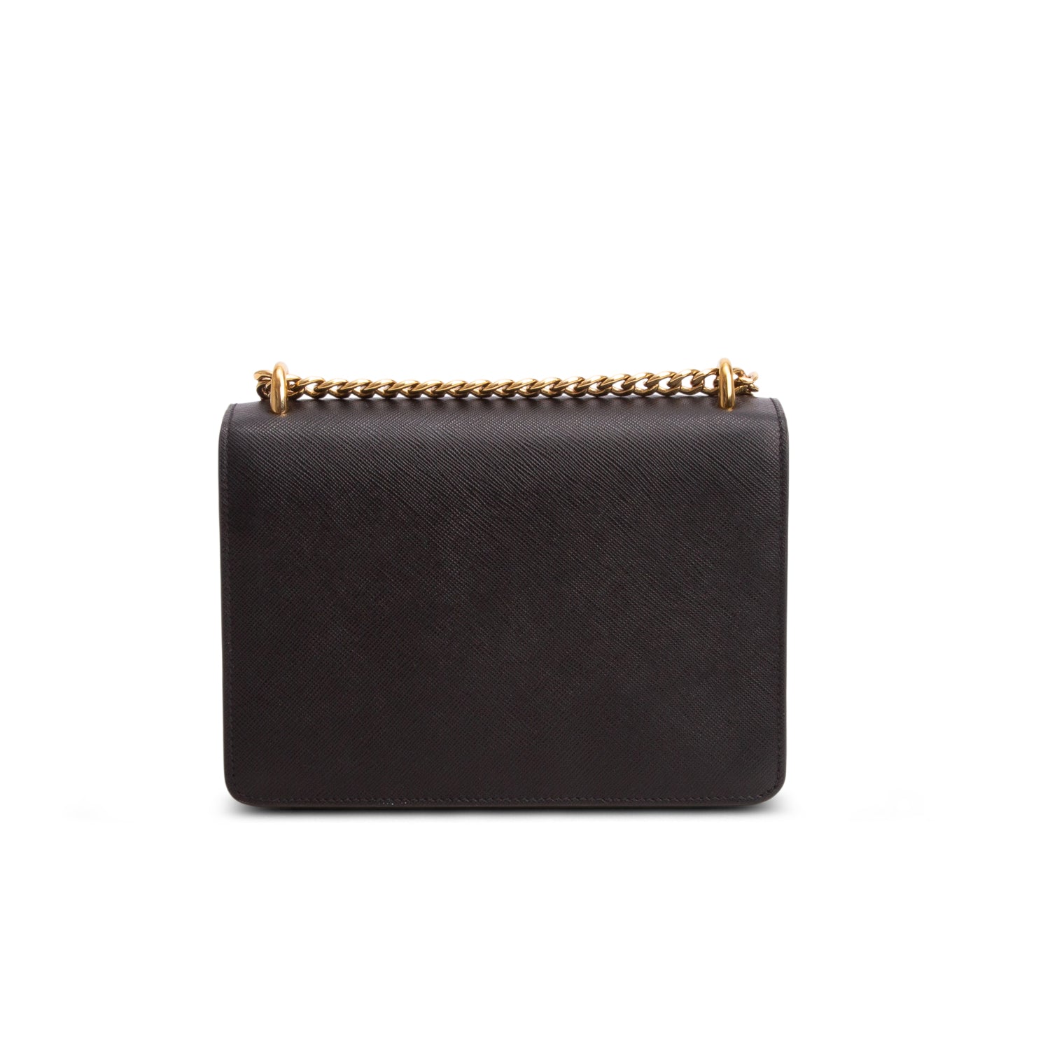 Prada Black Saffiano Soft Calf Leather Envelope Shoulder Bag w/ Authenticity Card