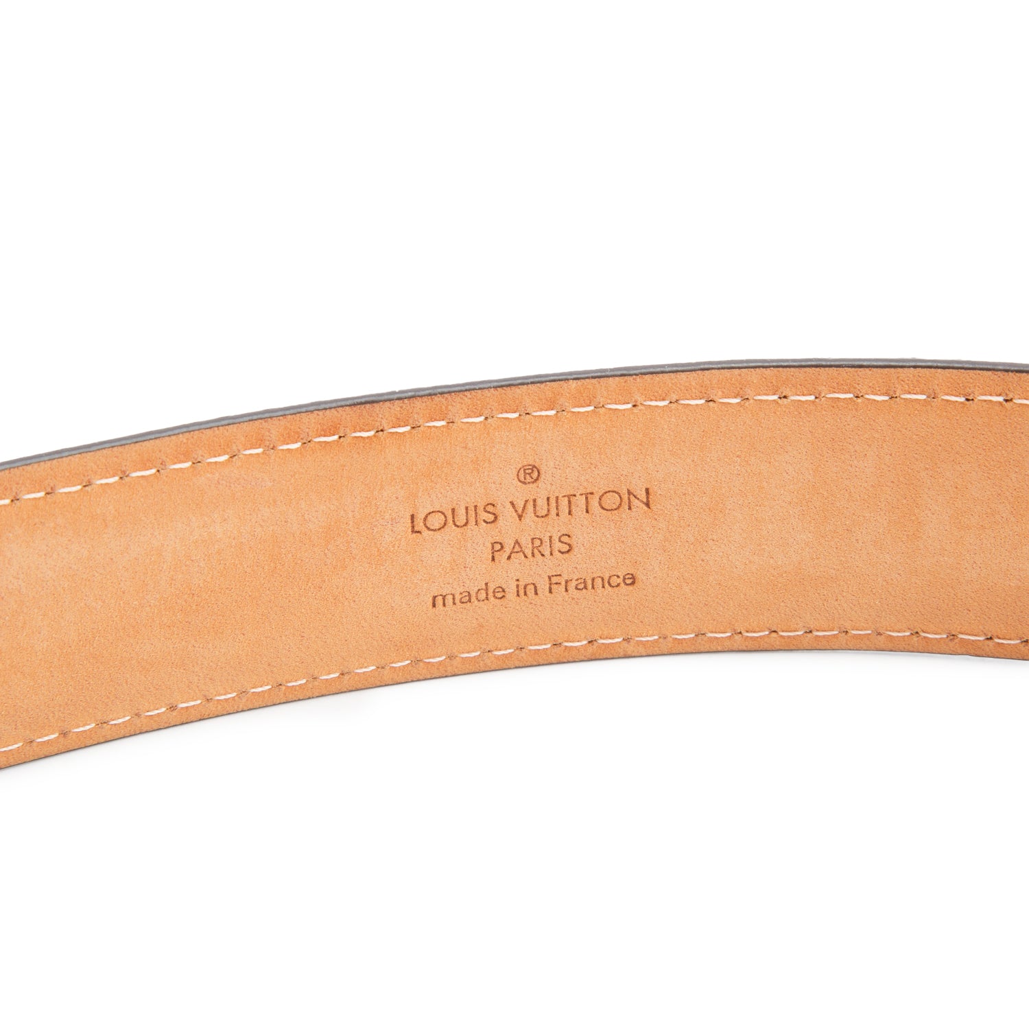 Louis Vuitton Damier Ebene Canvas Ellipse 30 MM Belt, Size 100 40