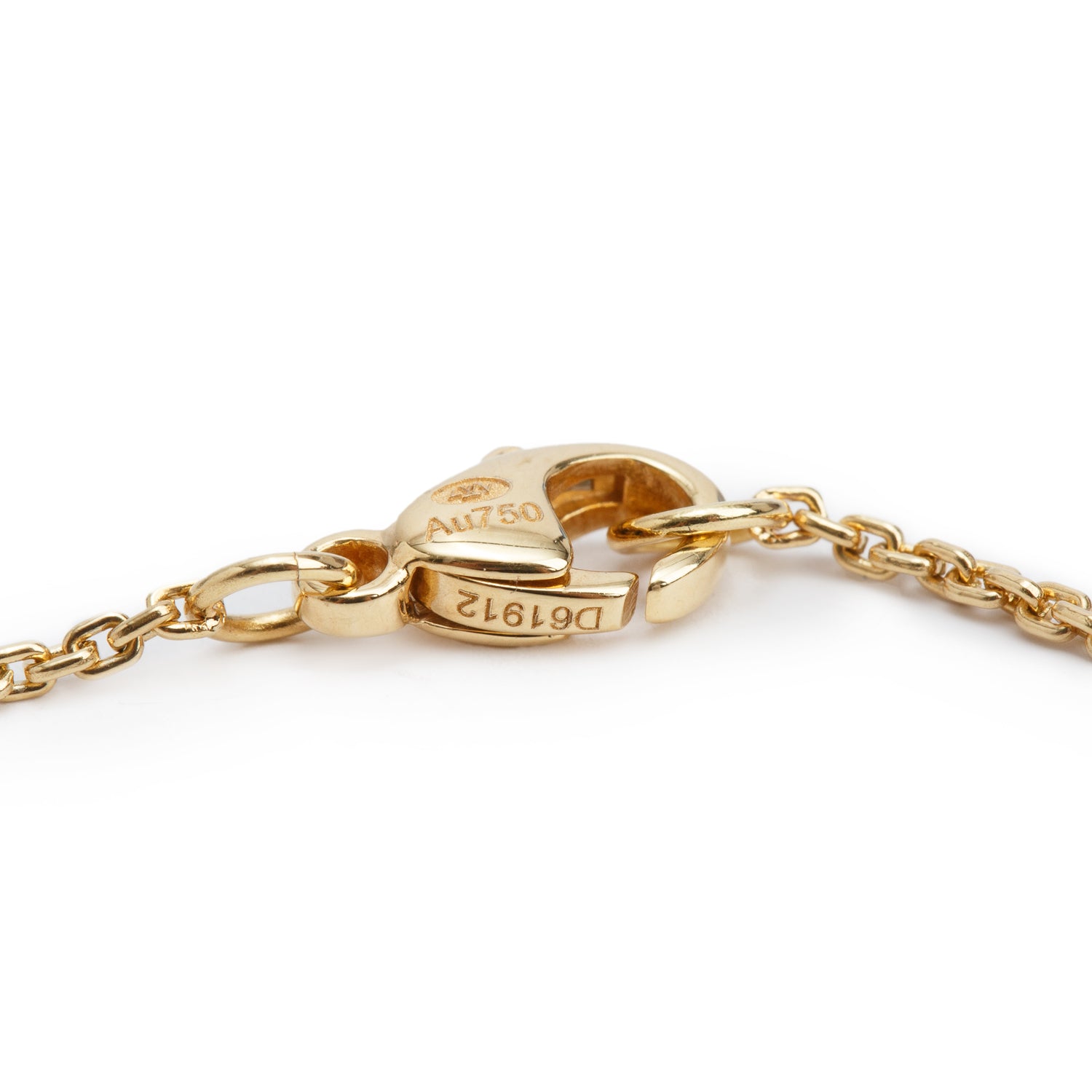 Louis Vuitton 18k Yellow Gold Diamond White Agate Color Blossom Pendant Necklace w/ Box