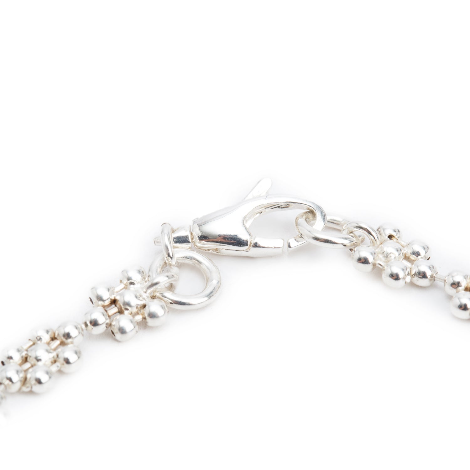 Gucci Sterling Silver Interlocking G Flower Chain Bracelet