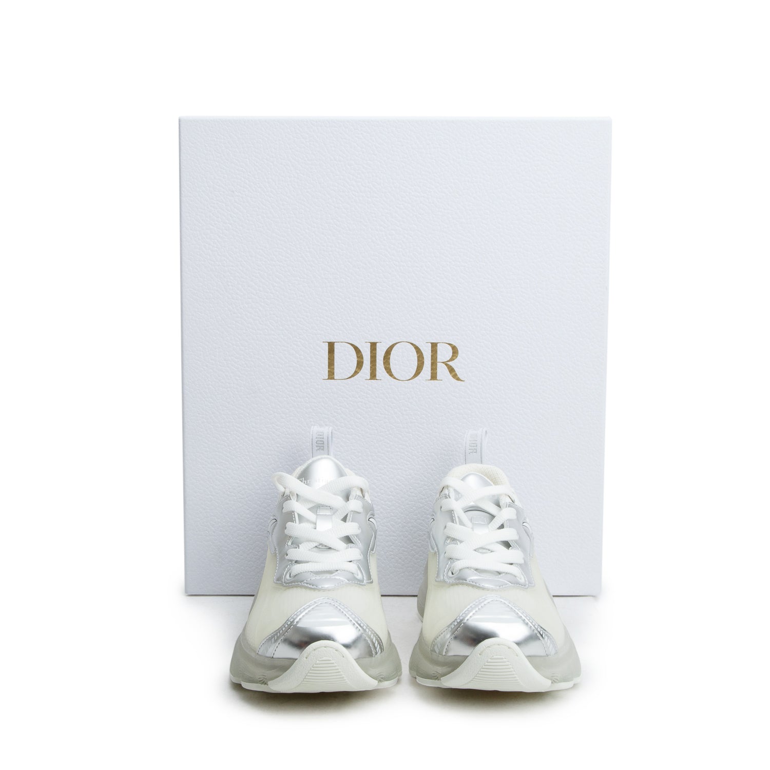 Christian Dior White and Transparent Rubber Vibe Sneakers, Women Size 36 w/ Box