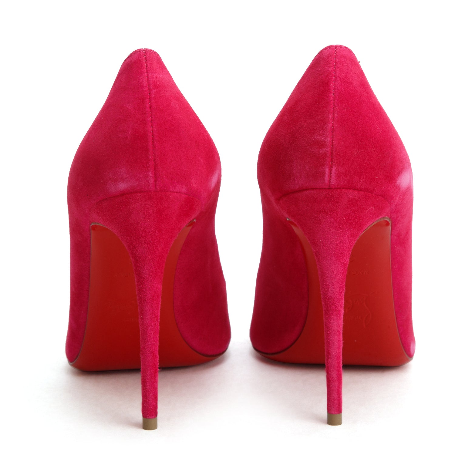 Christian Louboutin Pink Suede Galerietta 100 Pumps, Size 36 w/ Box