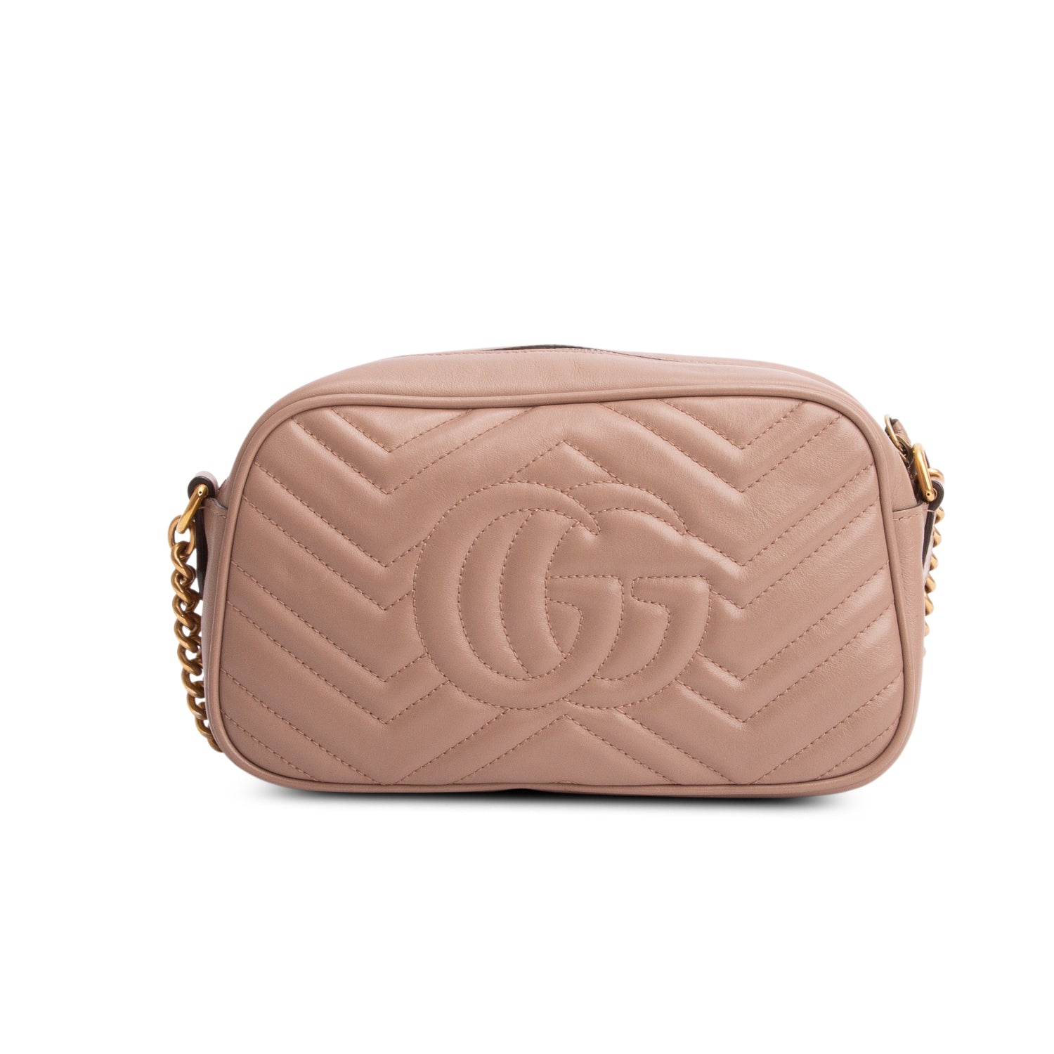 Gucci Beige GG Marmont Matelasse Small Camera Bag w/ Box