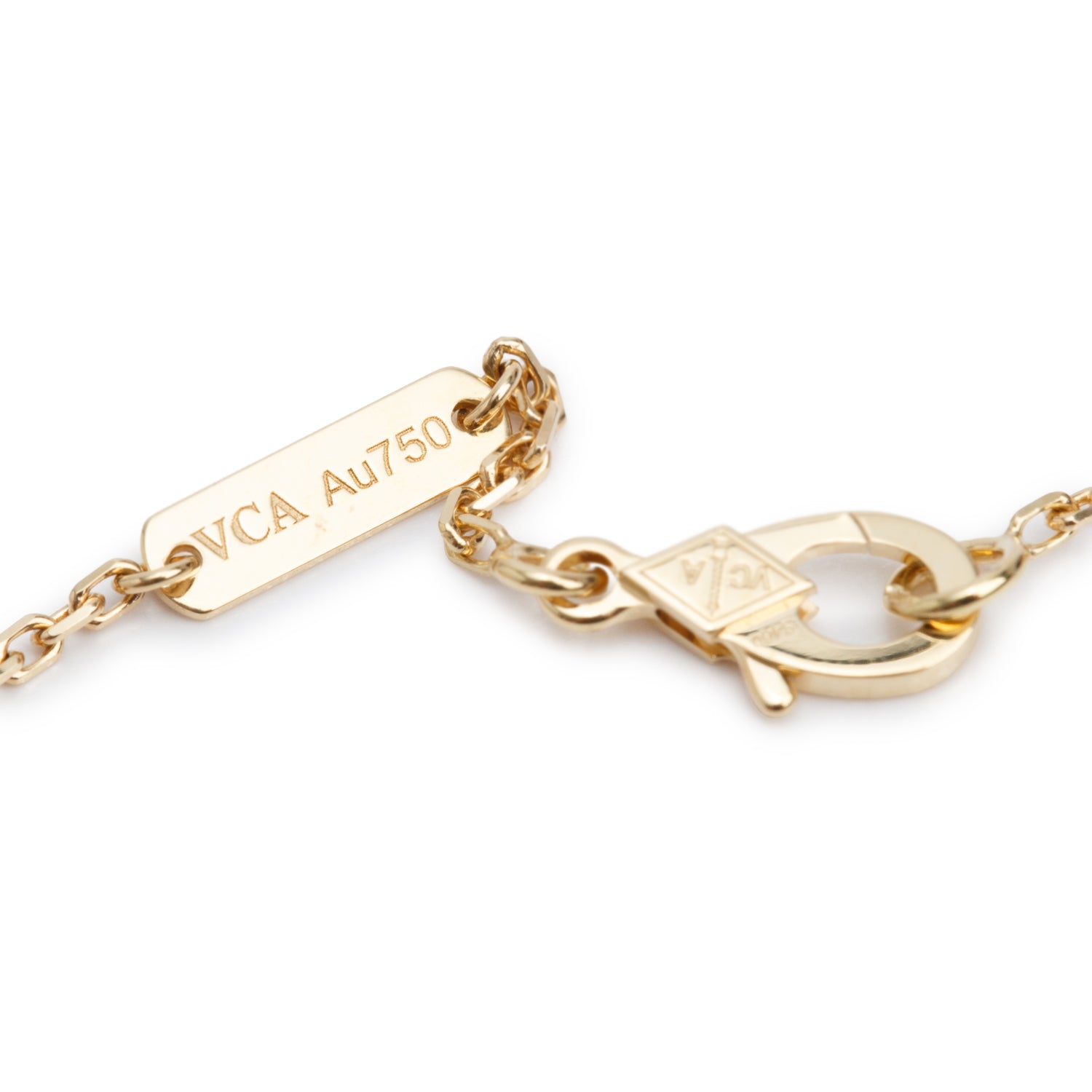 Van Cleef & Arpels 2025 18k Yellow Gold Vintage Alhambra Black Onyx Pendant Necklace w/ Box & Certificate
