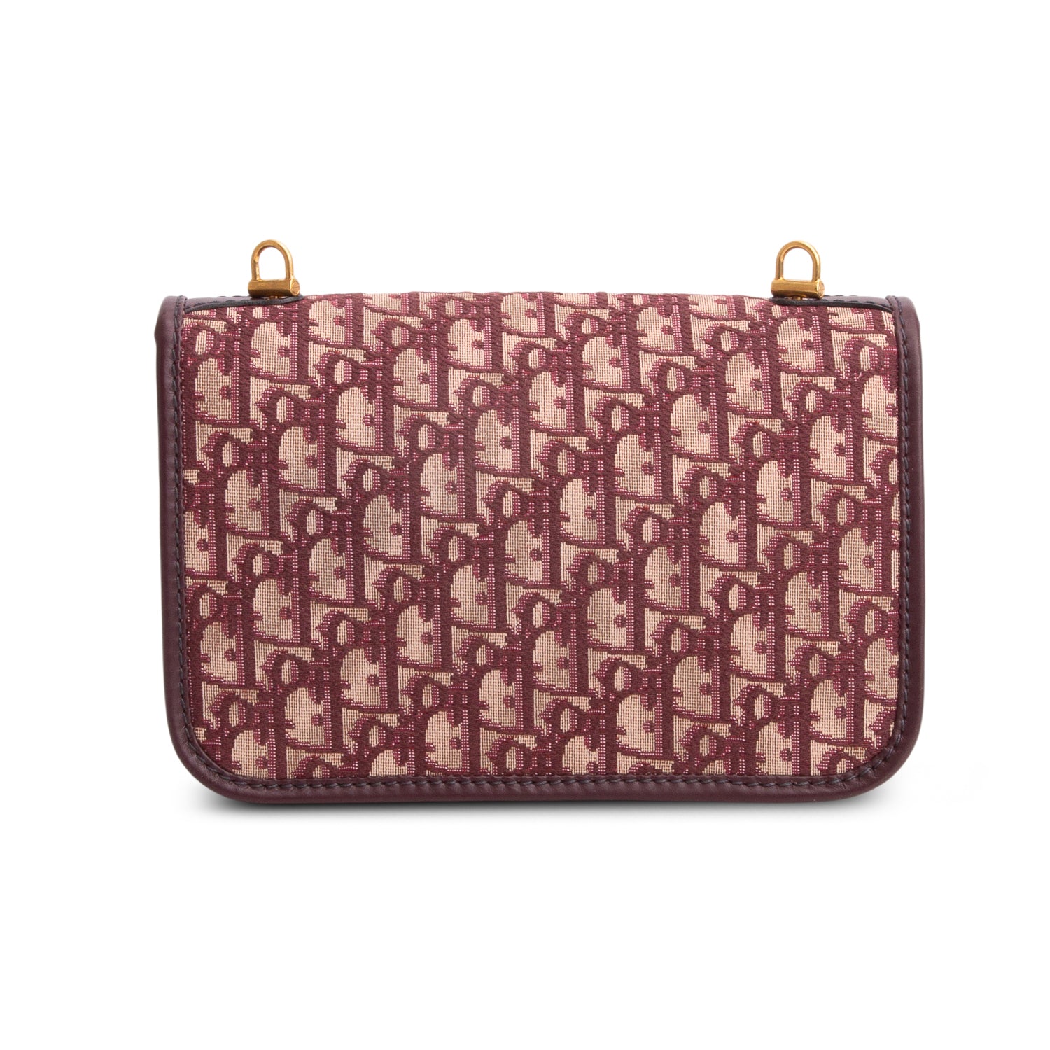 Christian Dior Burgundy Oblique Dioraddict Flap Bag w/ Strap